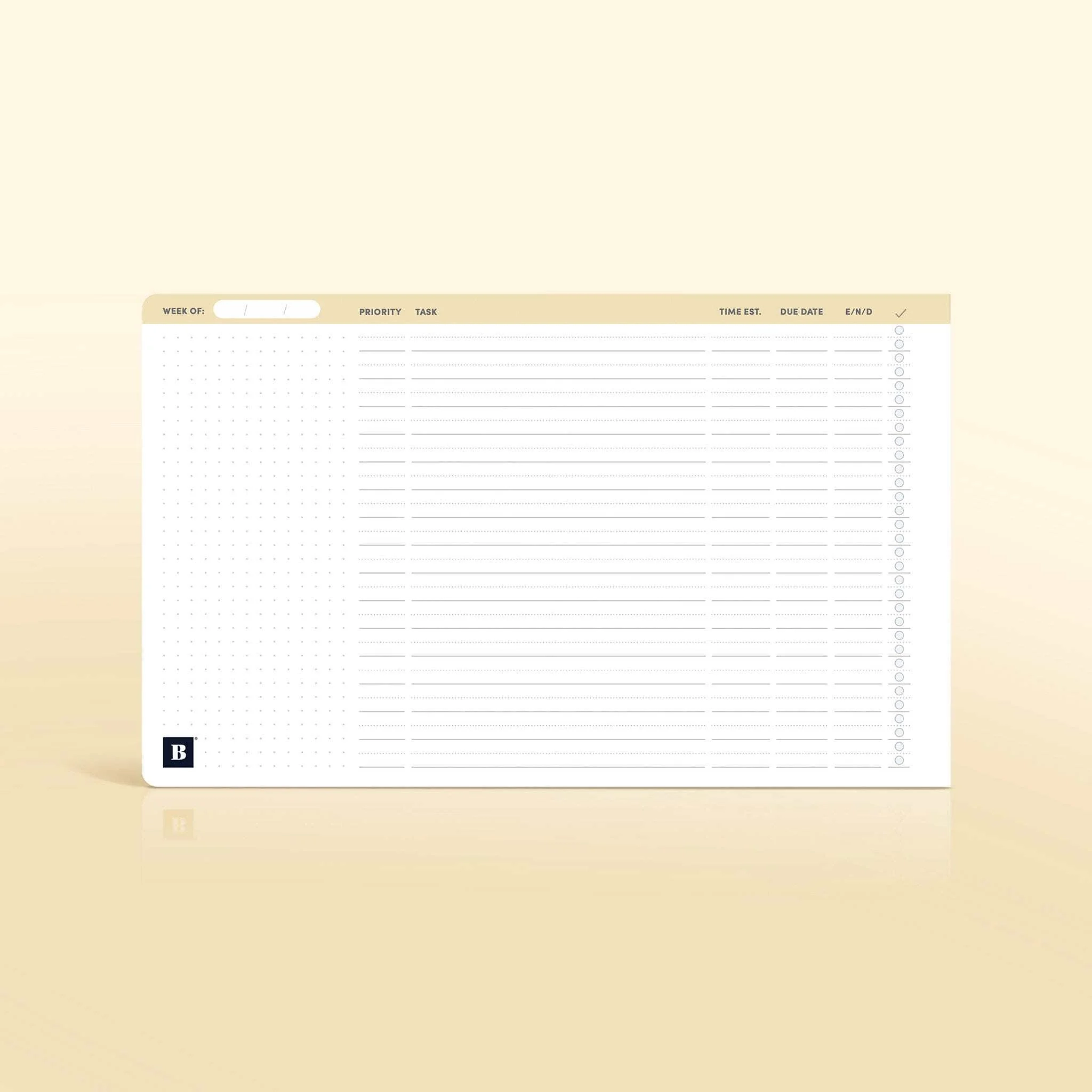 BestSelf Co Weekly Action Pad Walmart Business Supplies