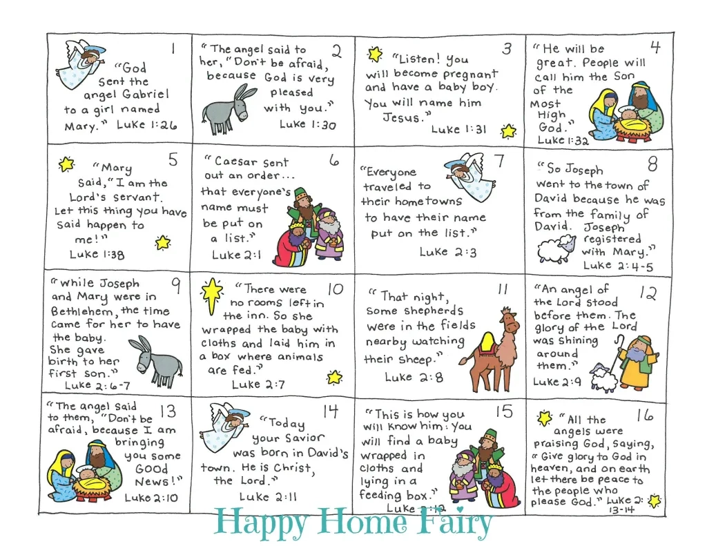 Bible Verse Advent Countdown For Kids FREE Printable Happy 
