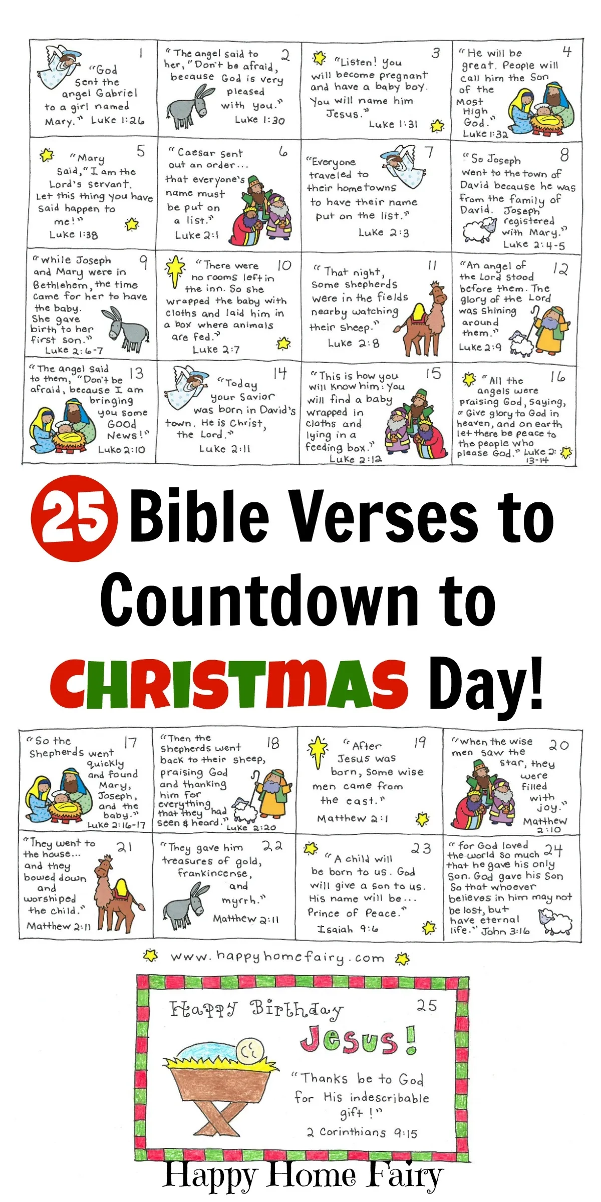 Bible Verse Advent Countdown For Kids FREE Printable Happy 
