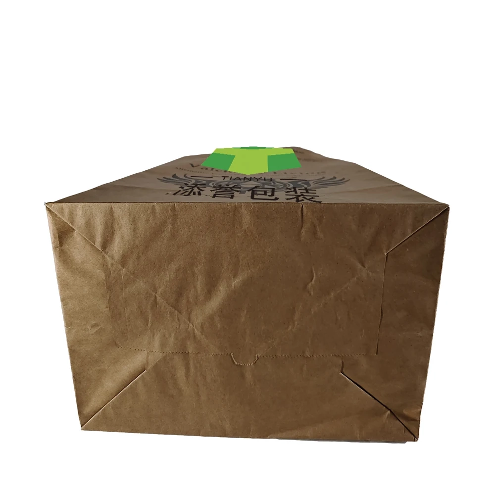 Biodegradable Recycled Brown Wax PLA Lined Kraft Paper Trash Bags For Kitchen Garbage Rubbish Waste