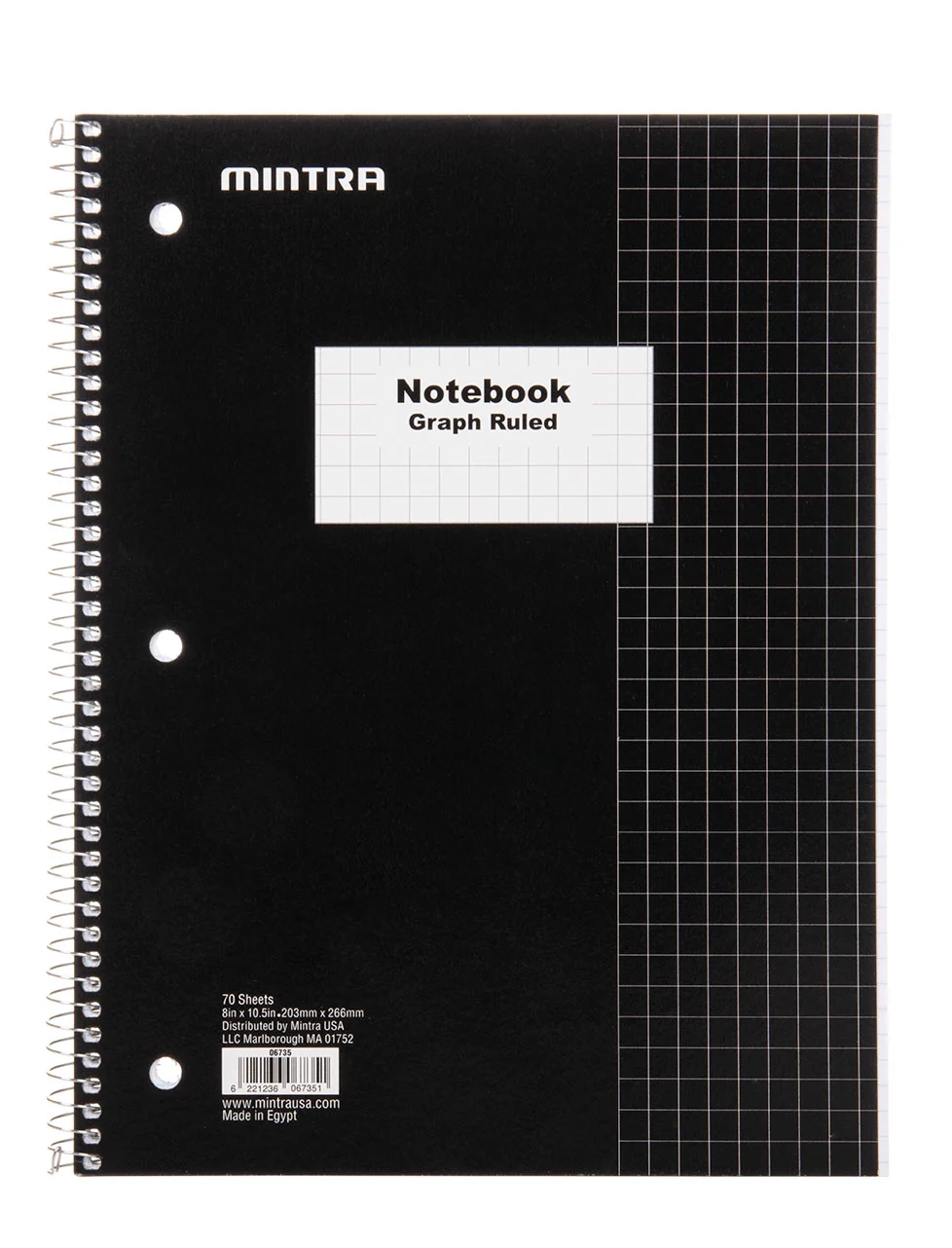 Black Composition Notebook Graph Ruled 4 Pk