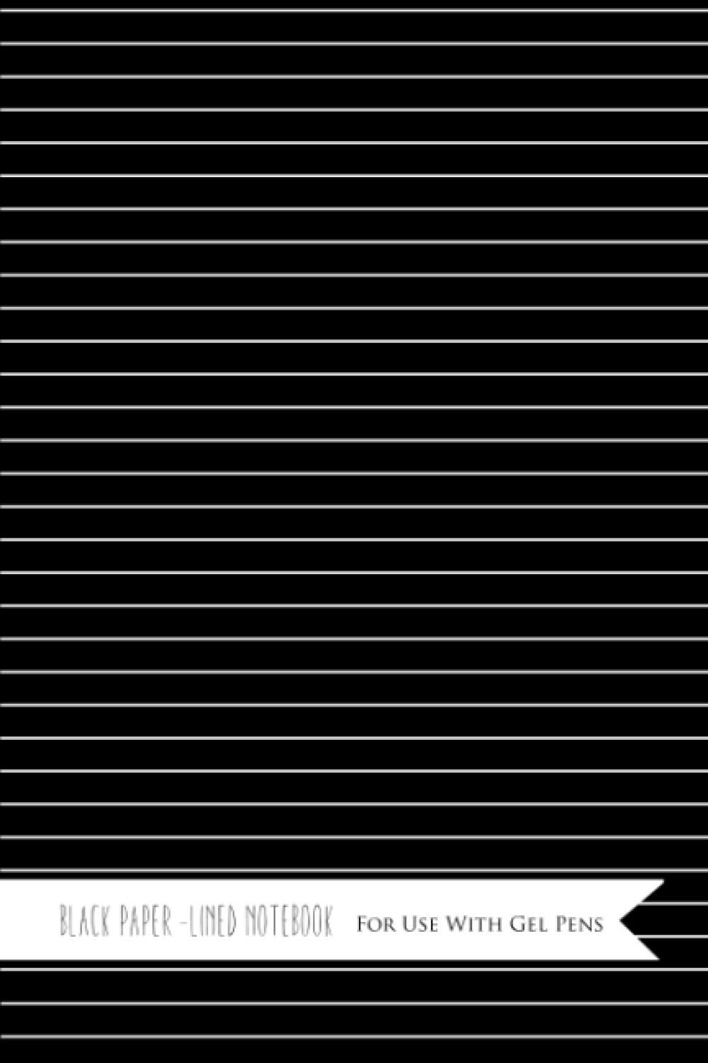Black Paper Lined Notebook For Use With Gel Pens Black Paper With 