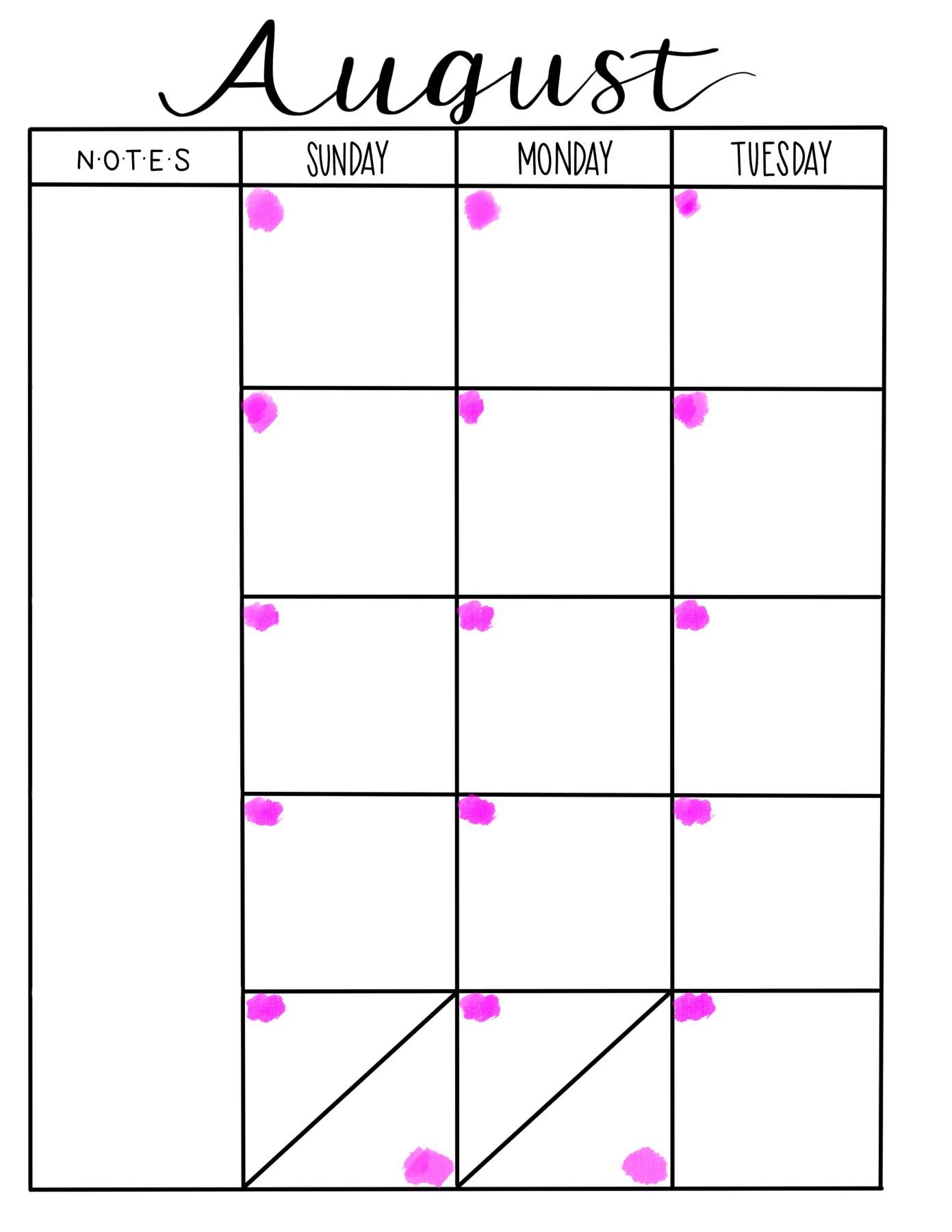 Blank Printable Academic Calendar July June By Life In Room 12