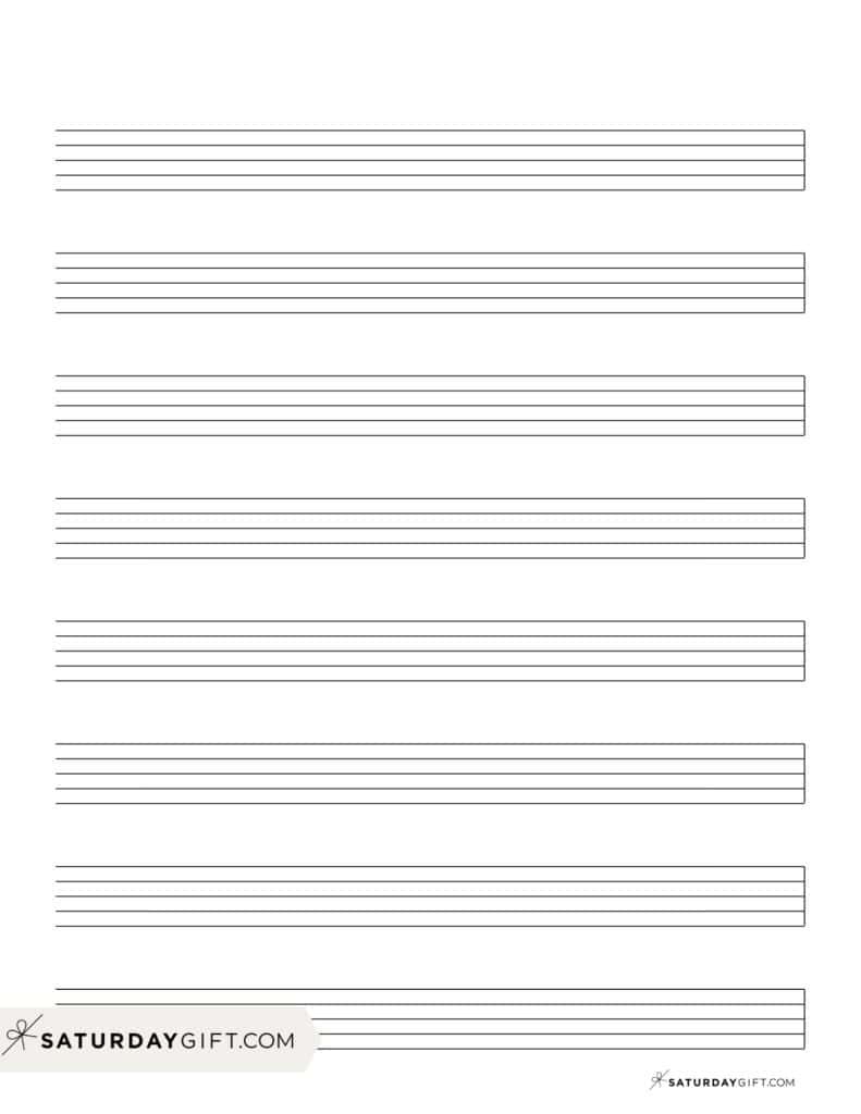 Blank Sheet Music 100 Free Printable Staff Paper Templates 