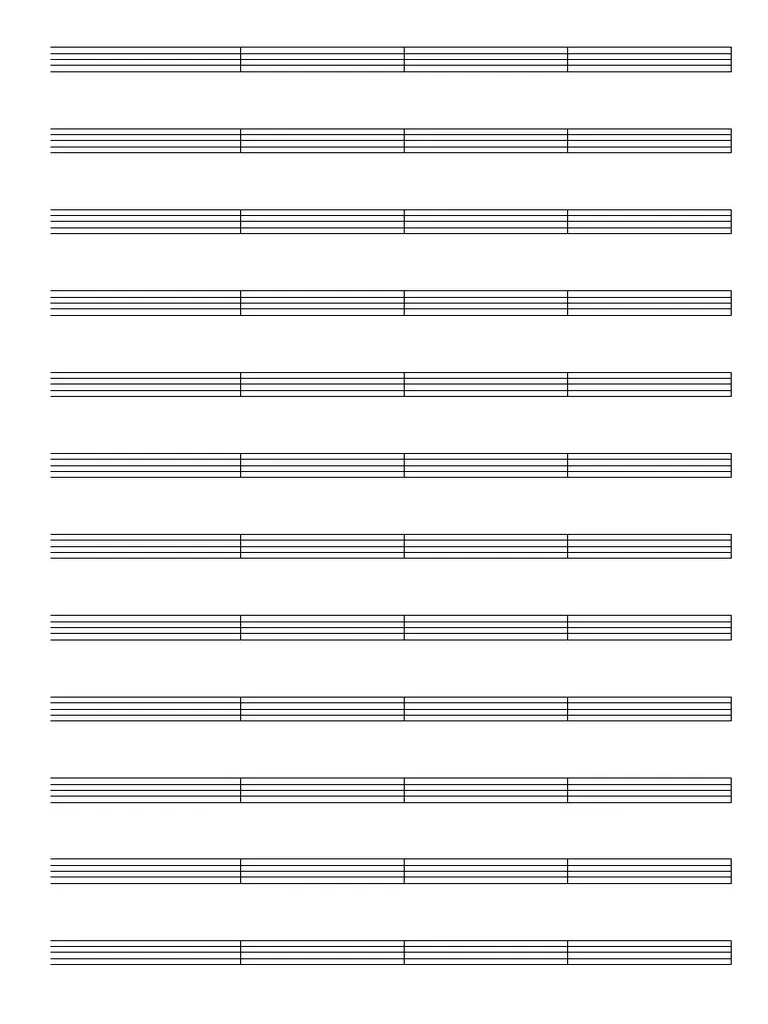 Blank Sheet Music PDF