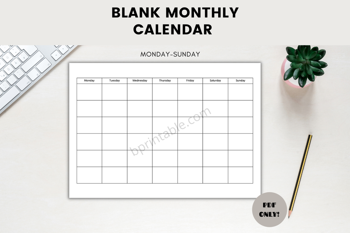 Calendar Only Planner