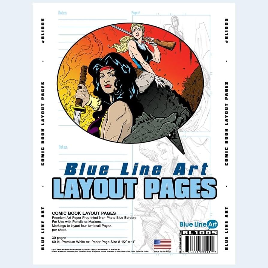 Blue Line Art Blue Line Pro Comic Book Layout 35 Count Pack 