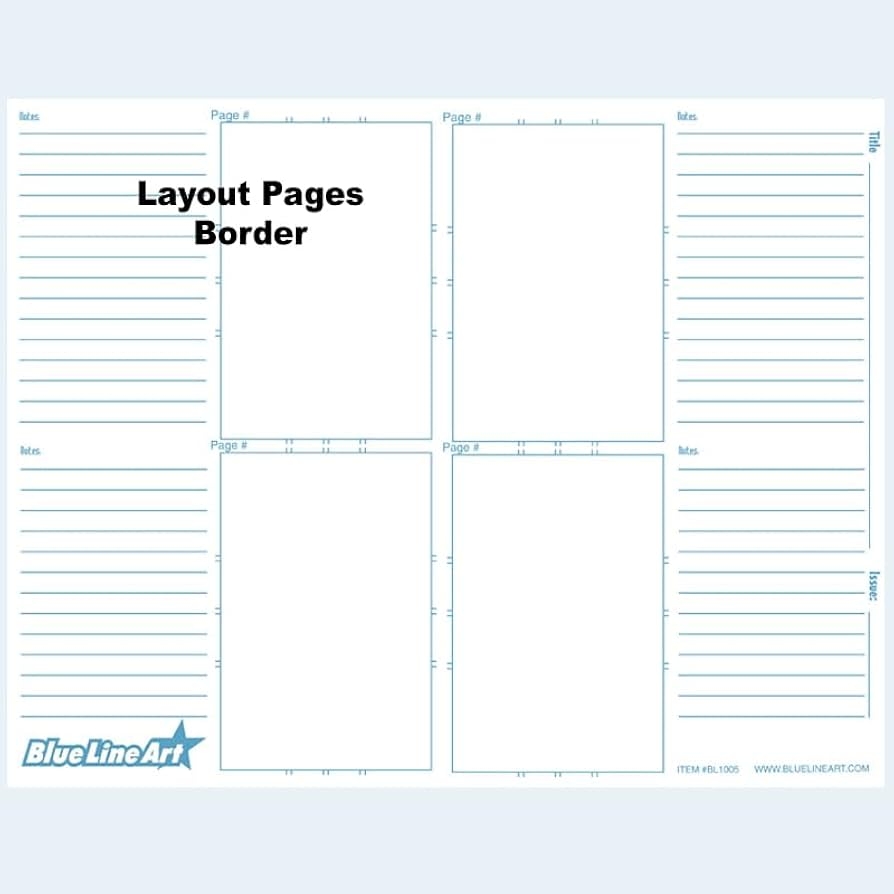 Blue Line Art Blue Line Pro Comic Book Layout 35 Count Pack 