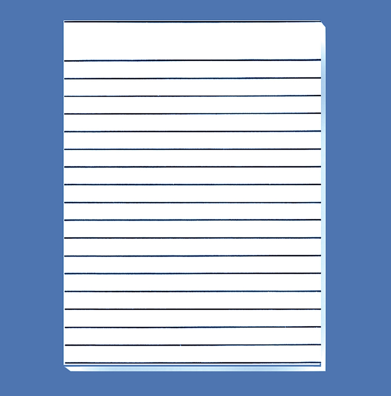 Bold Line Writing Paper 1 2 Spaces Double Sided