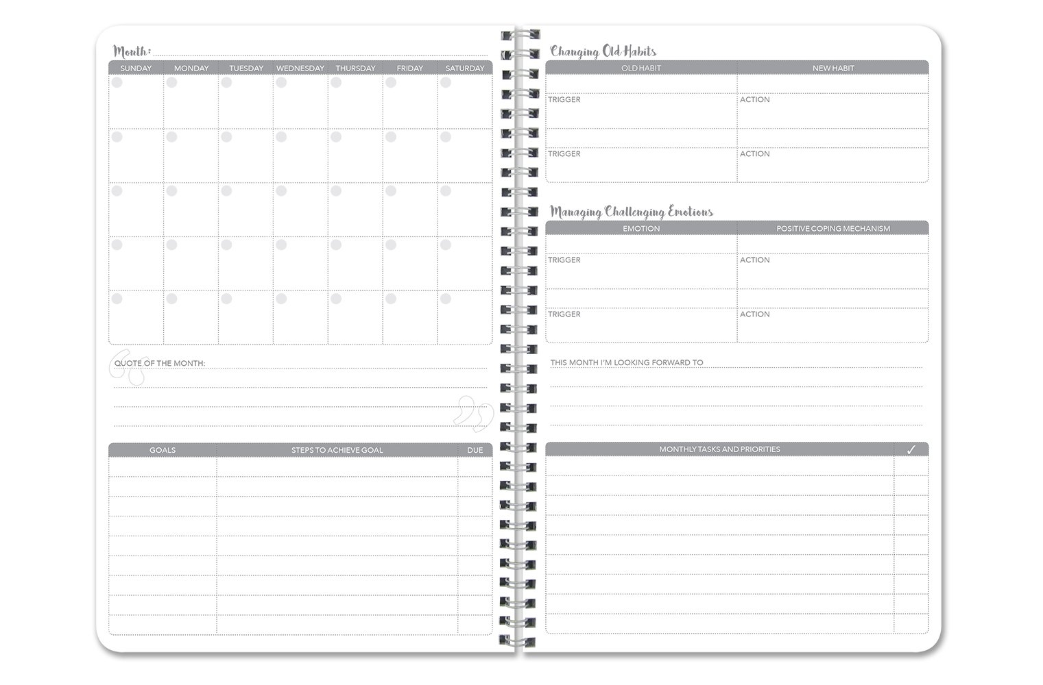 BookFactory Inspiration Diary Thanksgiving Diary Planner Calendar Agenda 120 Pages 6 X 9 Heavy Duty Thick Translucent Cover Wire Binding 