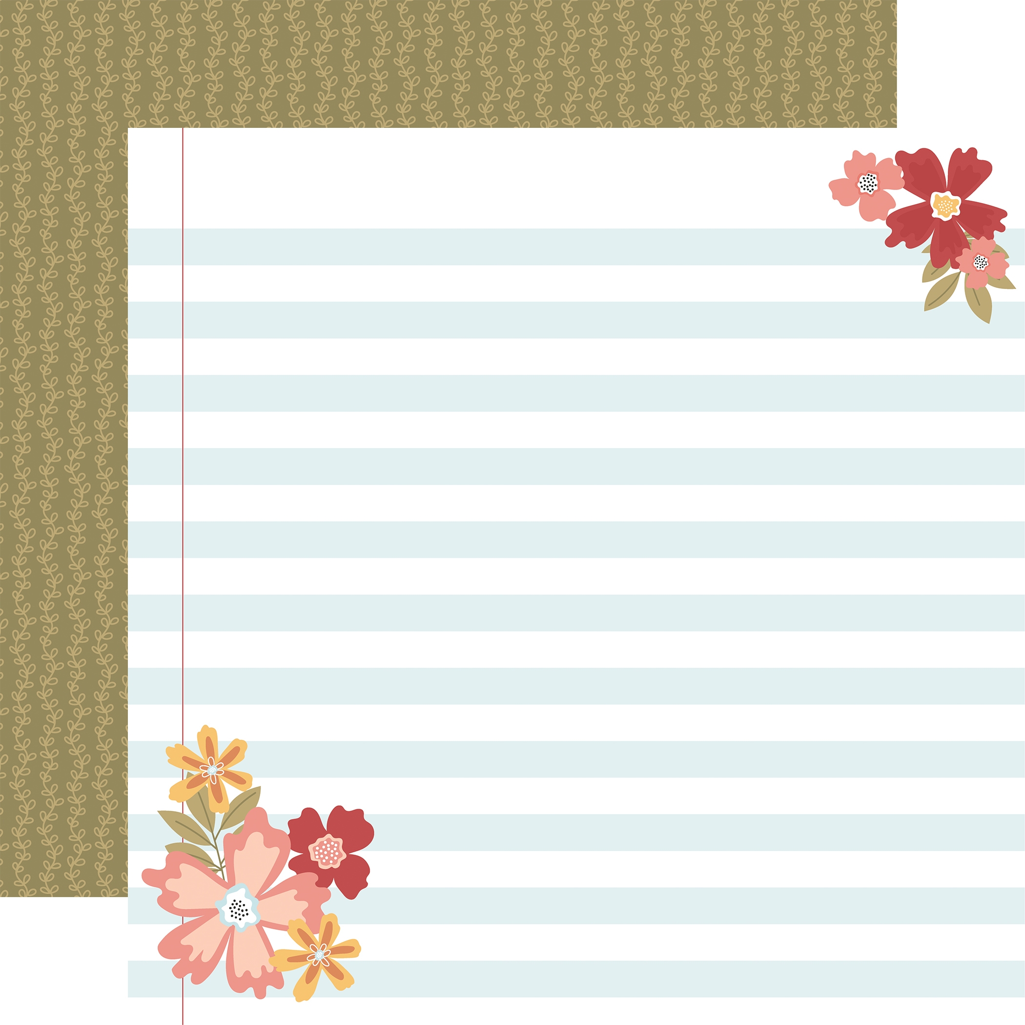 Bookish Lined Paper Layout 12x12 Patterned Paper Echo Park Paper Co