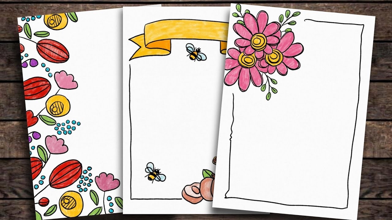 Border Design On Paper Front Page Design For Project Easy Border Designs 