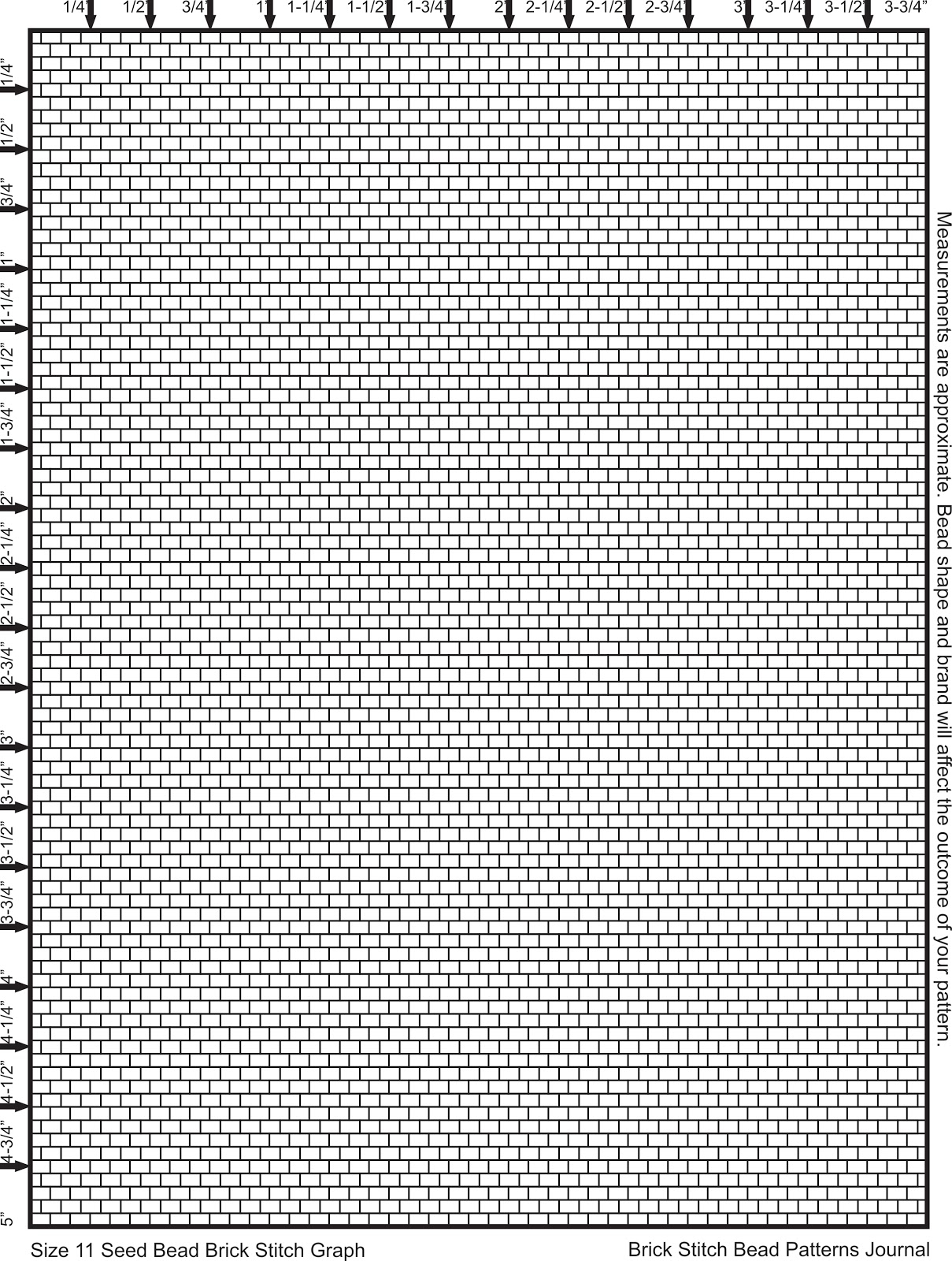 Printable Brick Stitch Graph Paper
