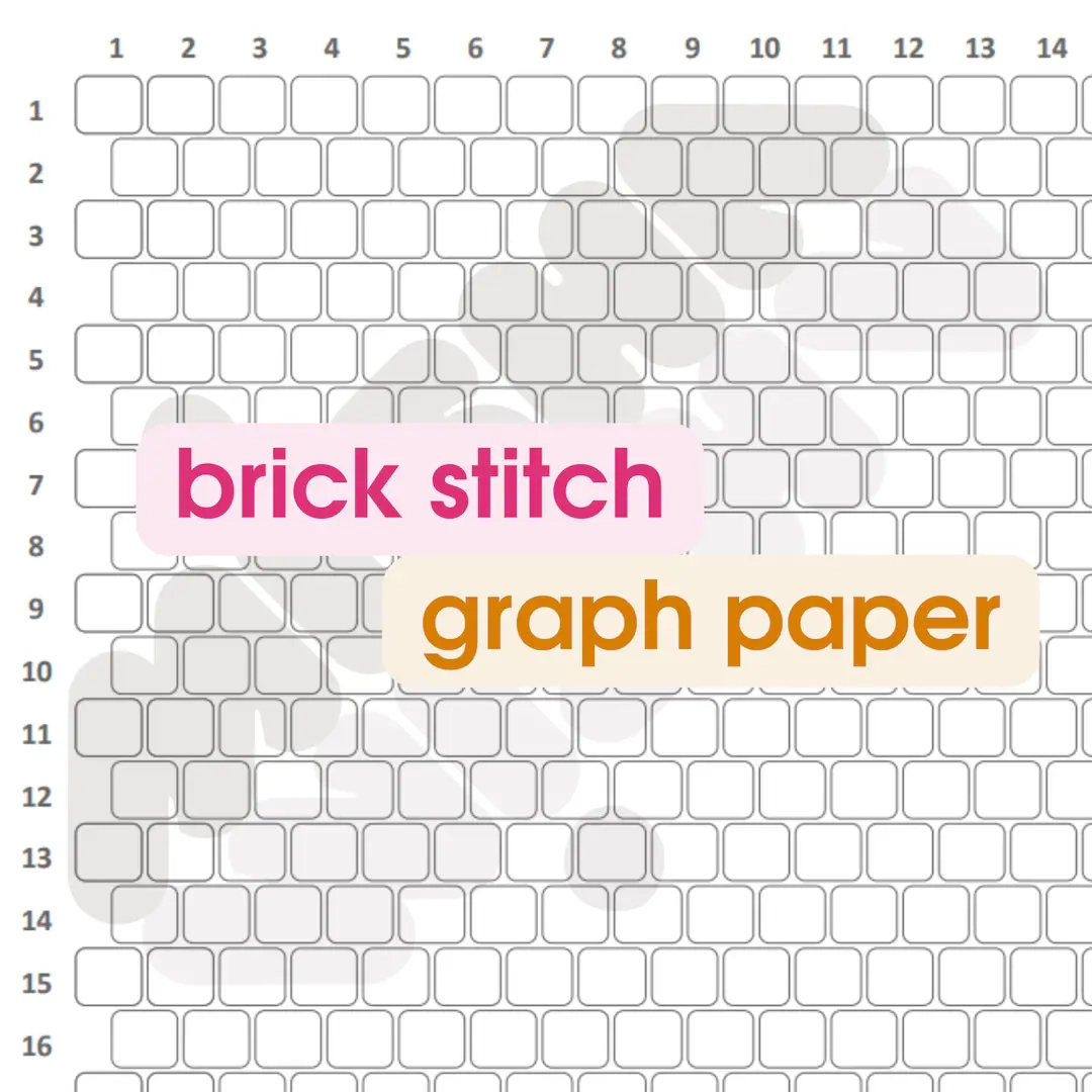 Brick Stitch Graph Paper Etsy Australia