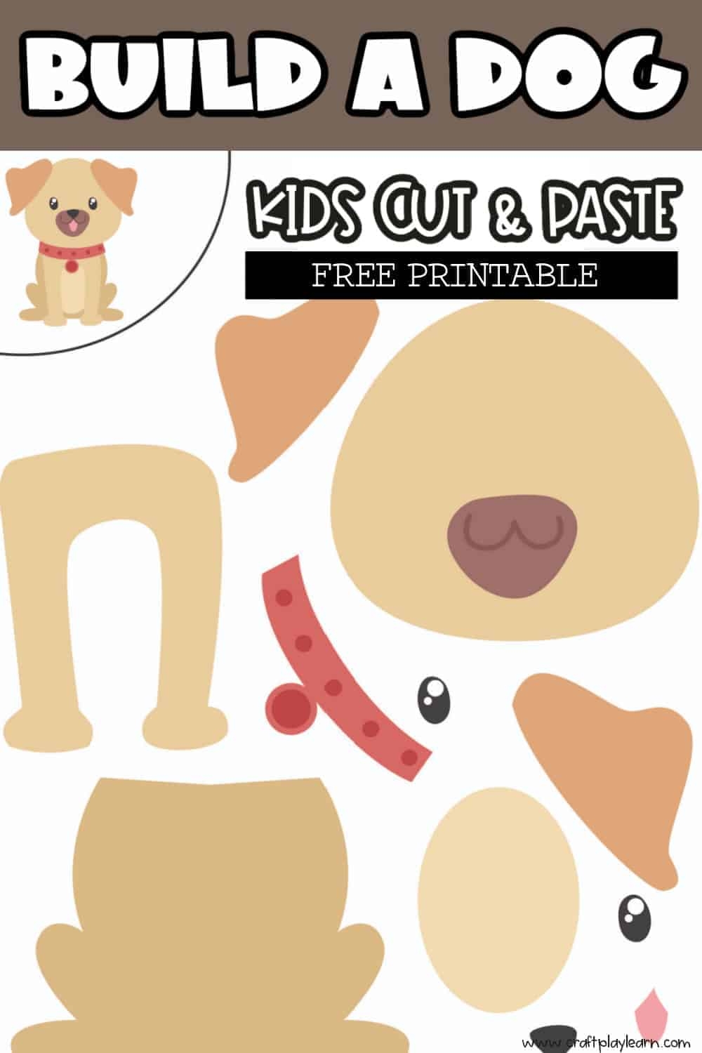 Build A Dog Paper Craft Craft Play Learn