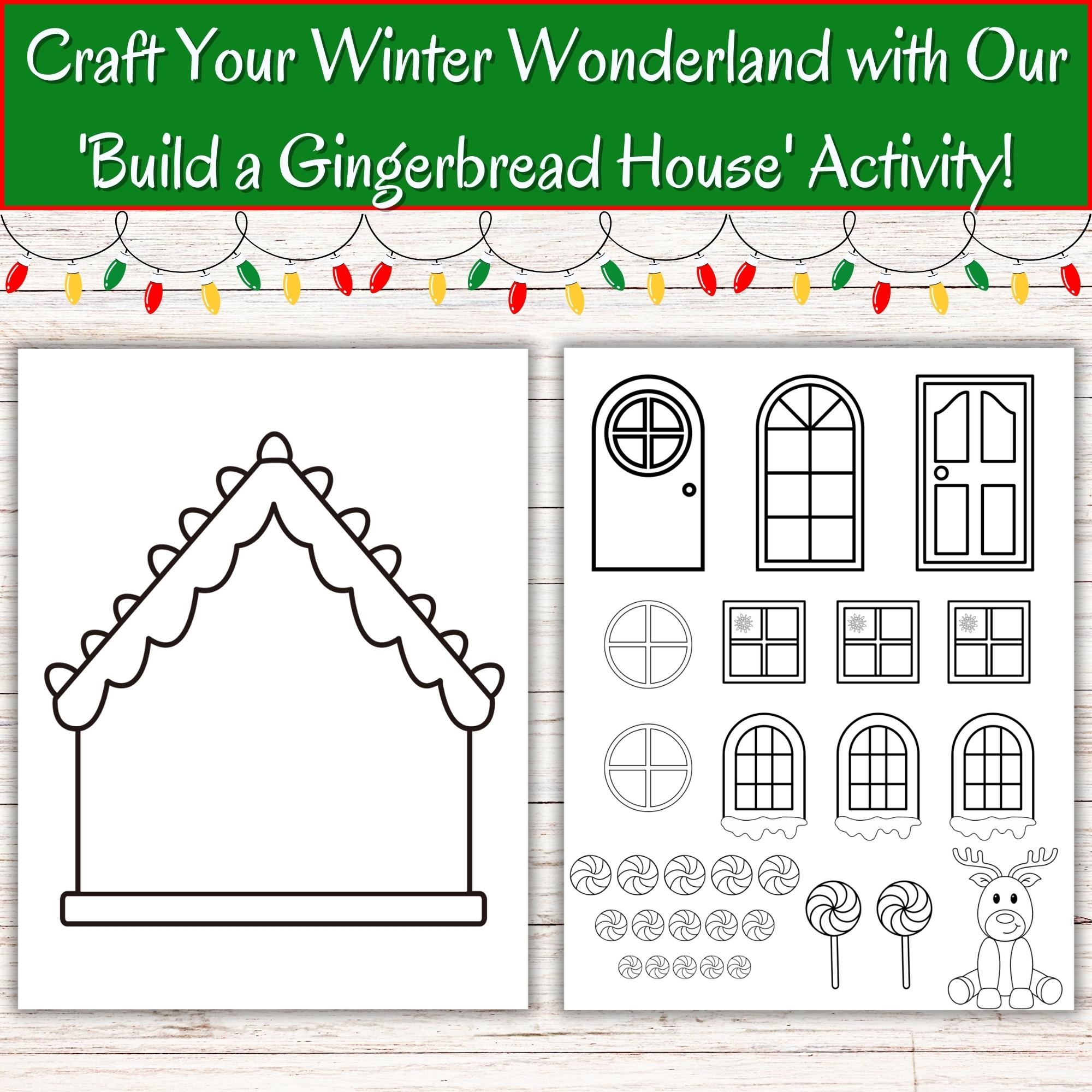 Build A Gingerbread Man House 1 Christmas Coloring Crafts 