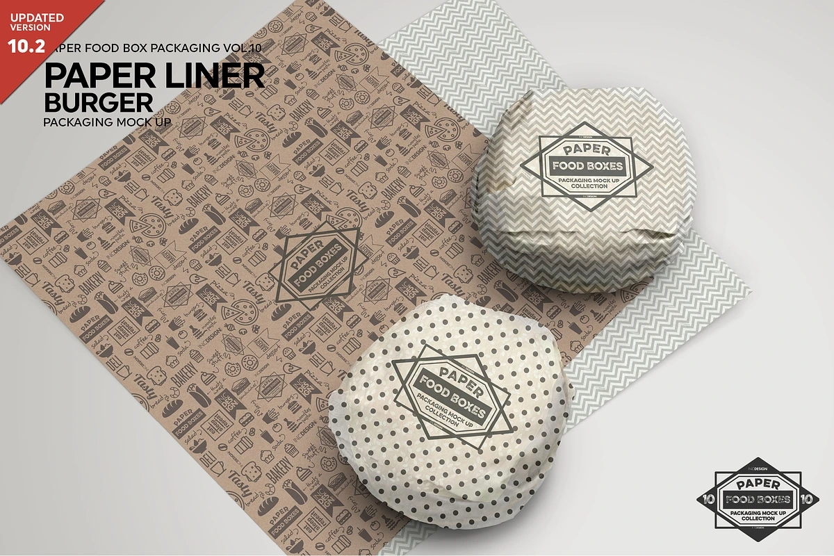 Burger Paper Liner Packaging Mockup A Packaging Mockup By INCDesign