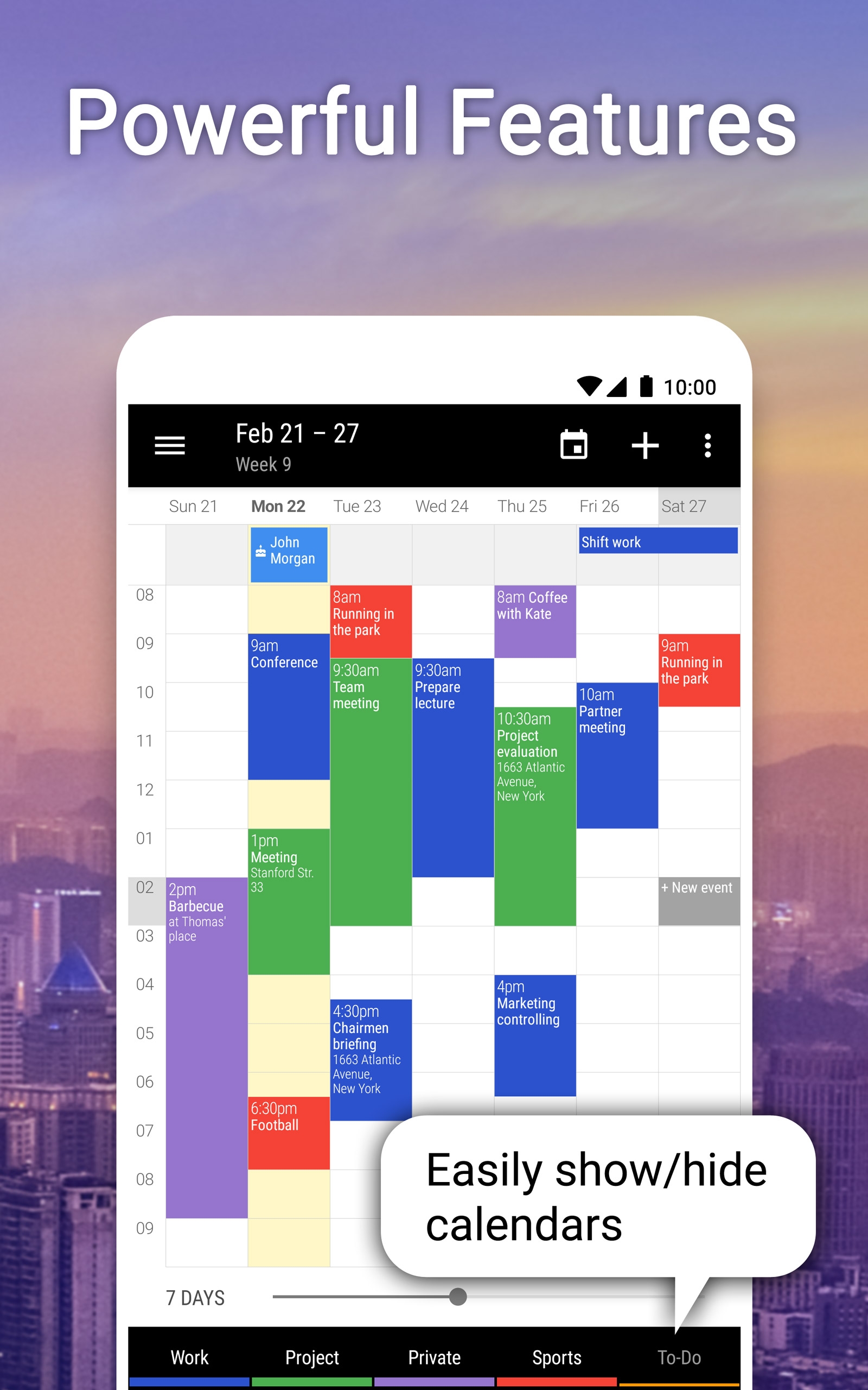 Business Calendar Planner