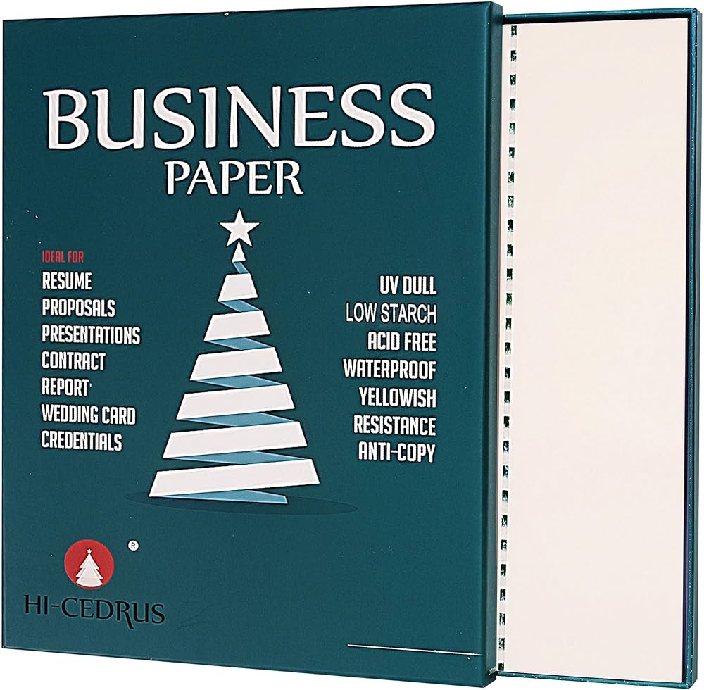 Business Paper 75 Cotton 25 Linen 90gsm A4 Size White Inkjet 
