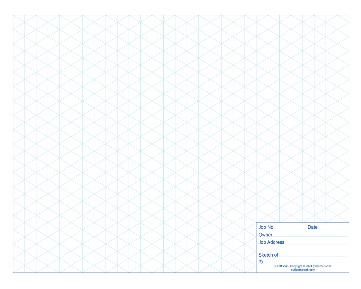 Buy 8 5 X 11 Isometric Graph Paper 50 Sheets Landscape 