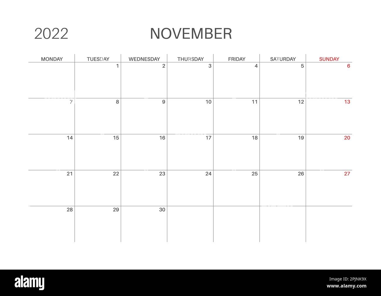 Calendar November Printable