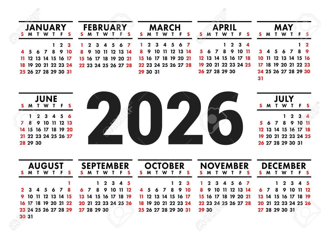 Free Svg 2026 Calendar