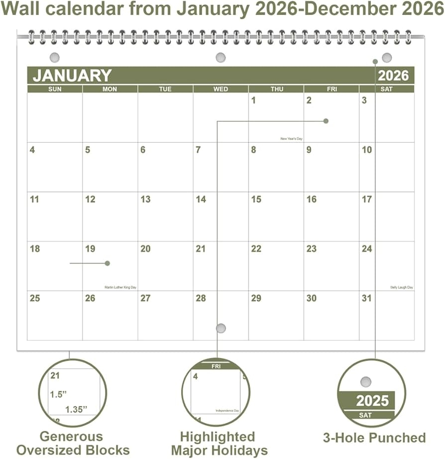 Calendar 2026 For 3 Ring Binder Calendar 2026 From January 2026 