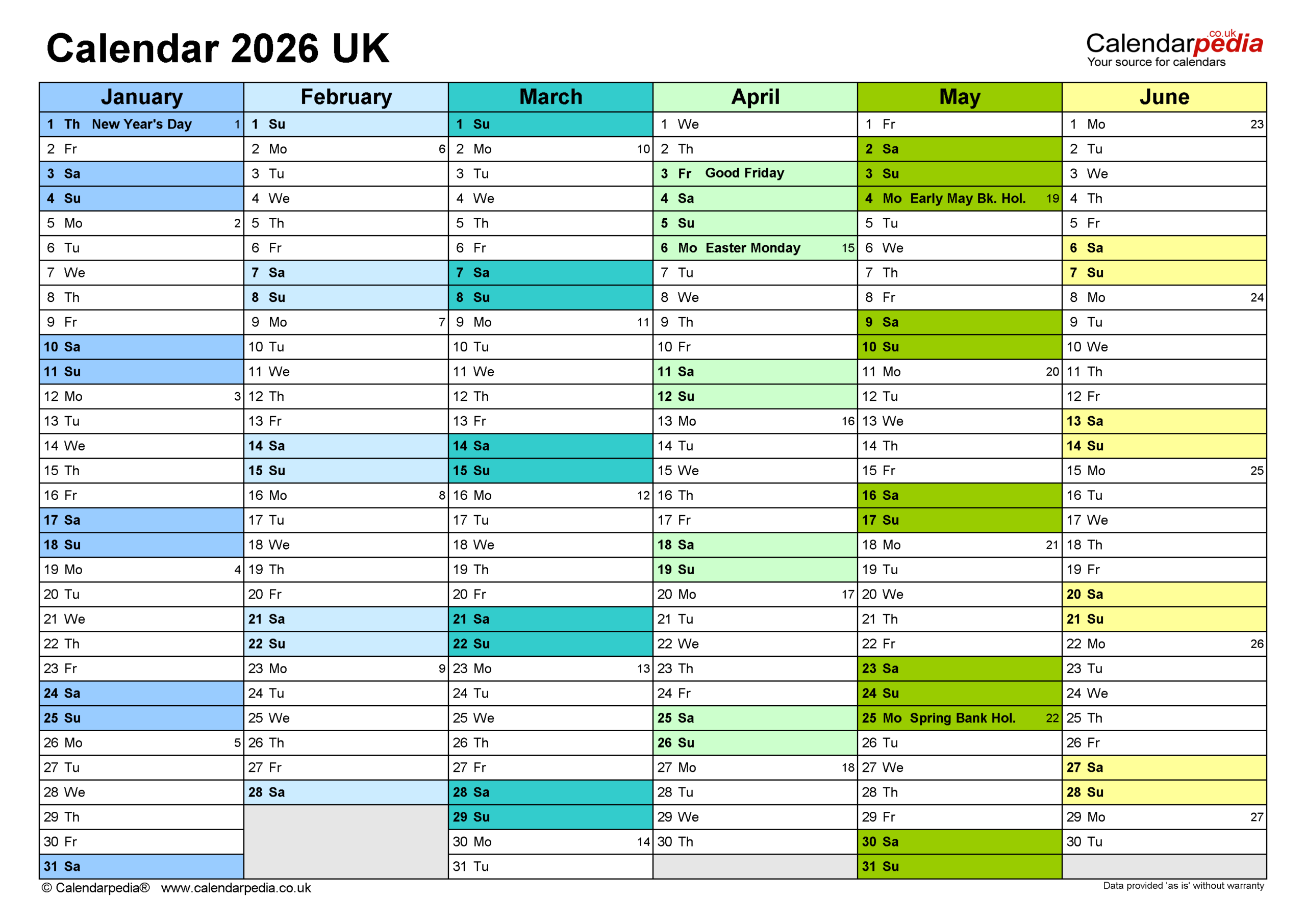 Free Printable Pocket Calendar 2026