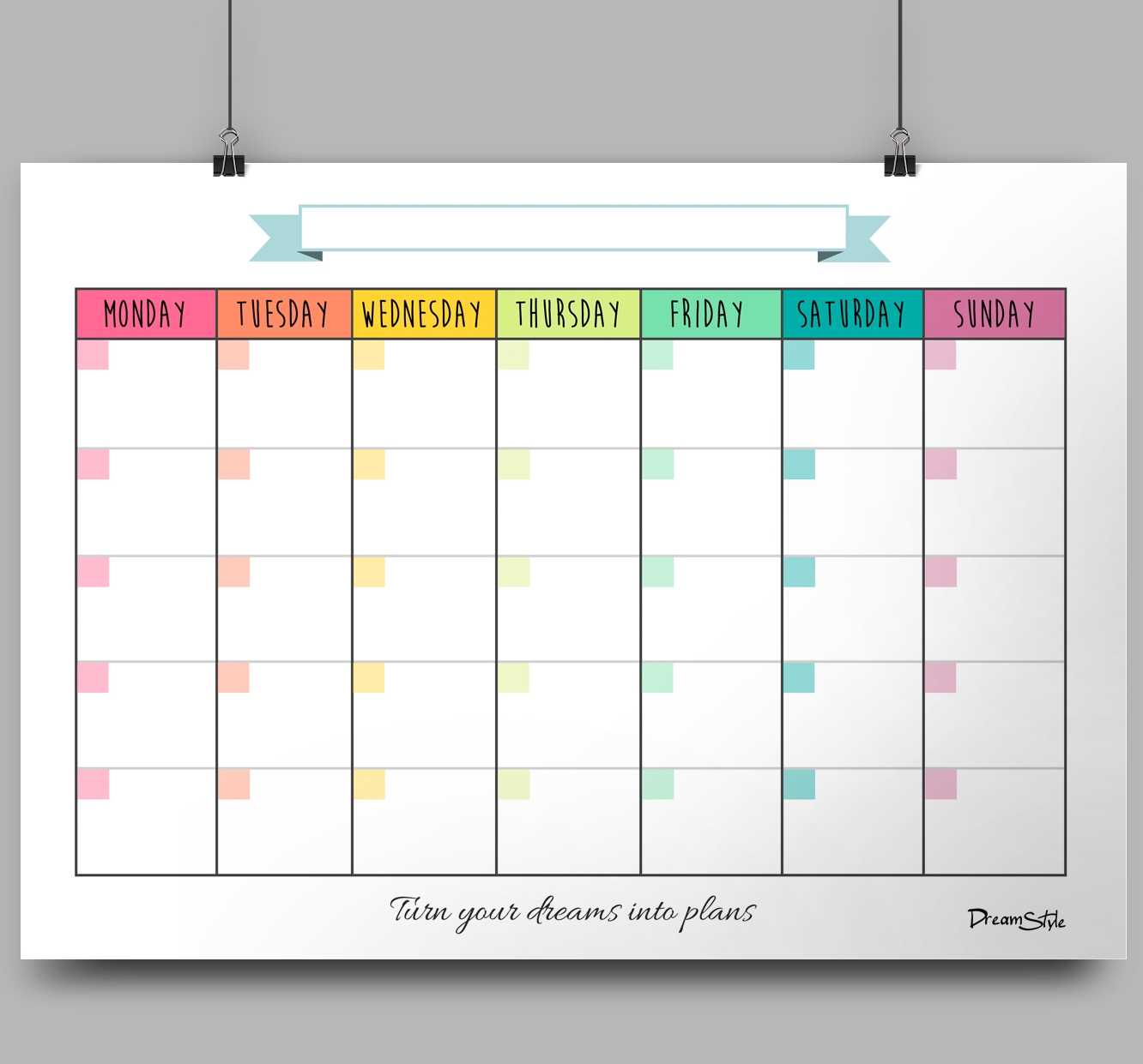 Calendar Monthly Planner Free Printable 7 Images Behance