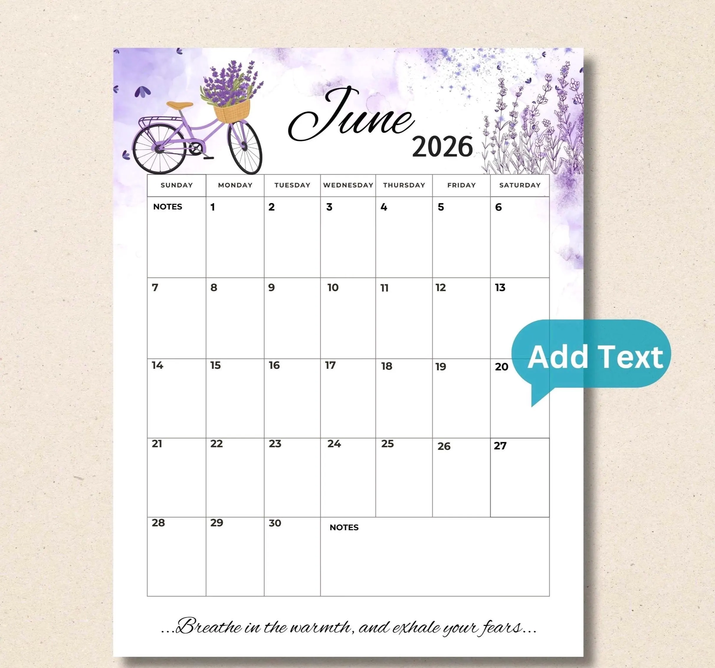 Calendar November Etsy de