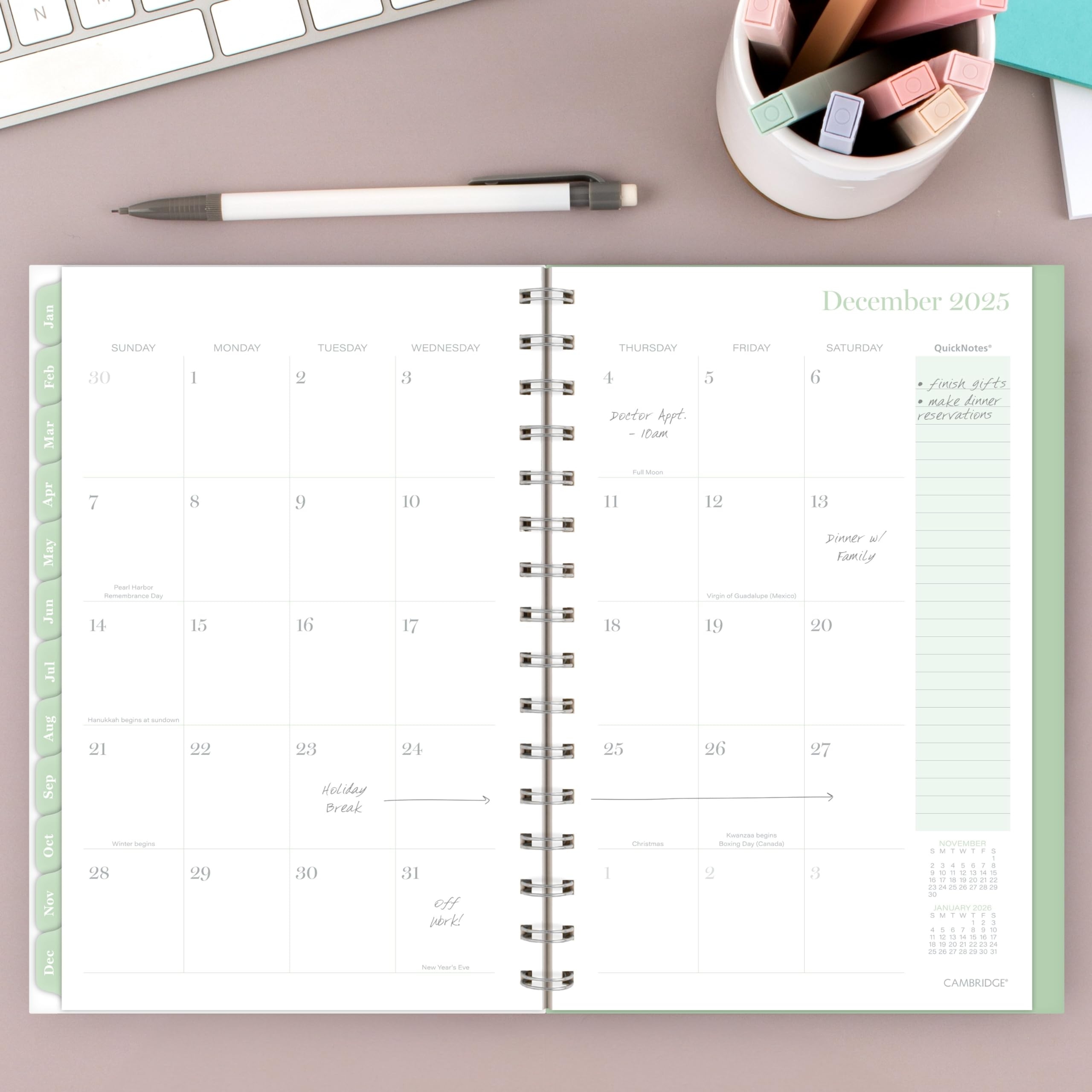 Cambridge 2025 Weekly And Monthly Planner 14 X 21 Cm Small 