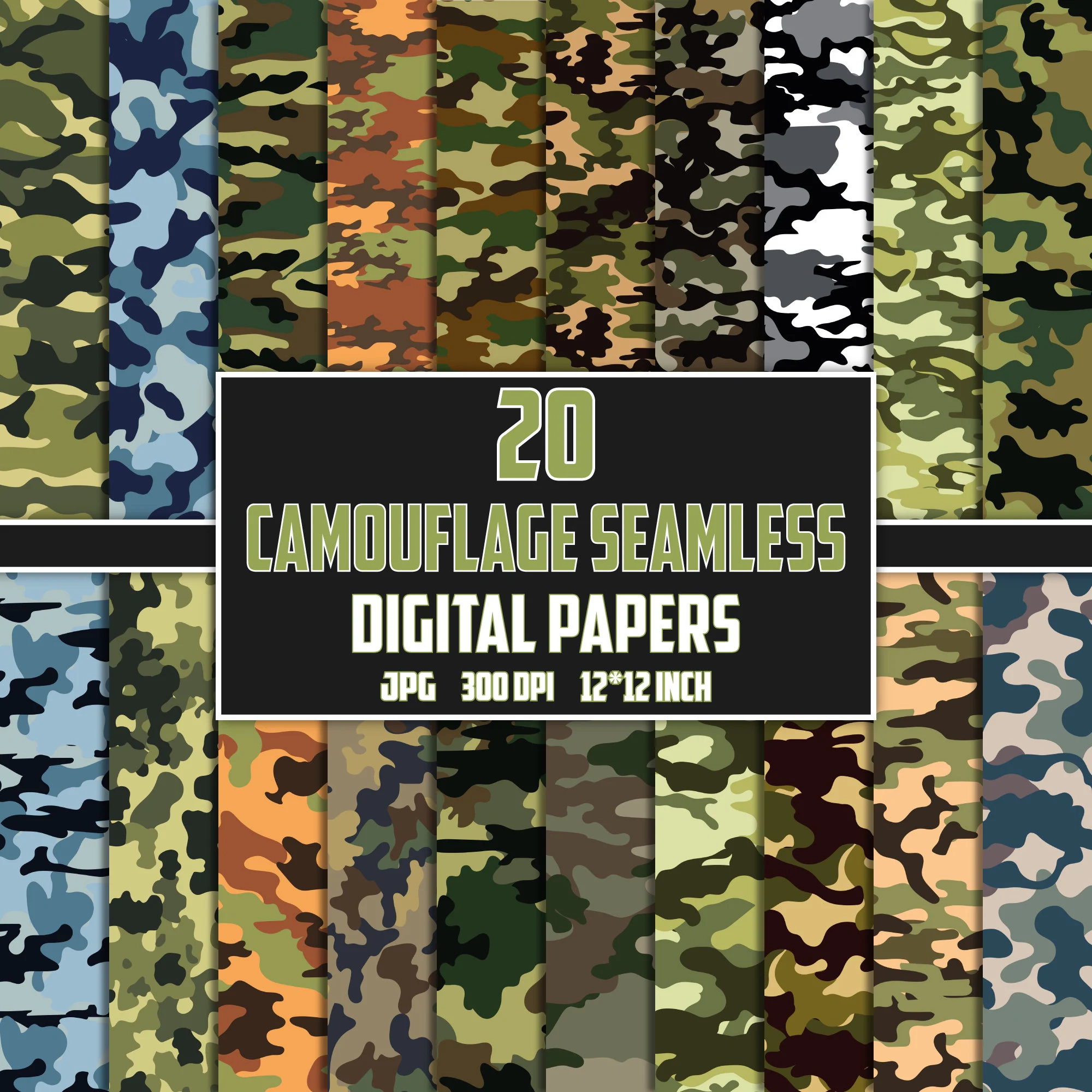 Camouflage Printable Paper