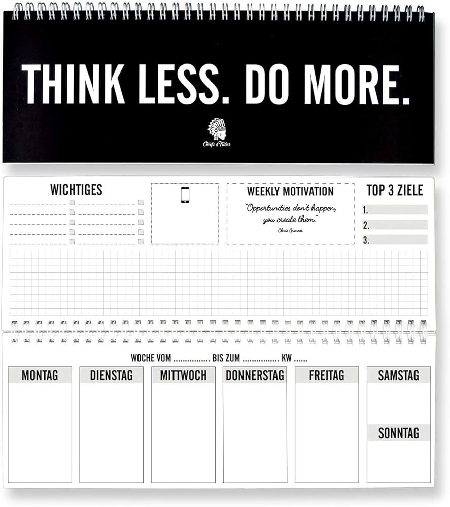 CHIEFS amp TRIBES Desk Diary Weekly Planner In Landscape Format 52 Weeks 1 Week Over 2 Pages No Fixed Date For 365 Days 2019 Business Planner 