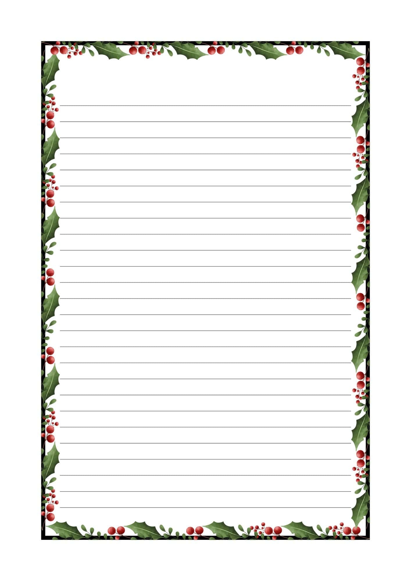 Holiday Paper Borders Printable Free