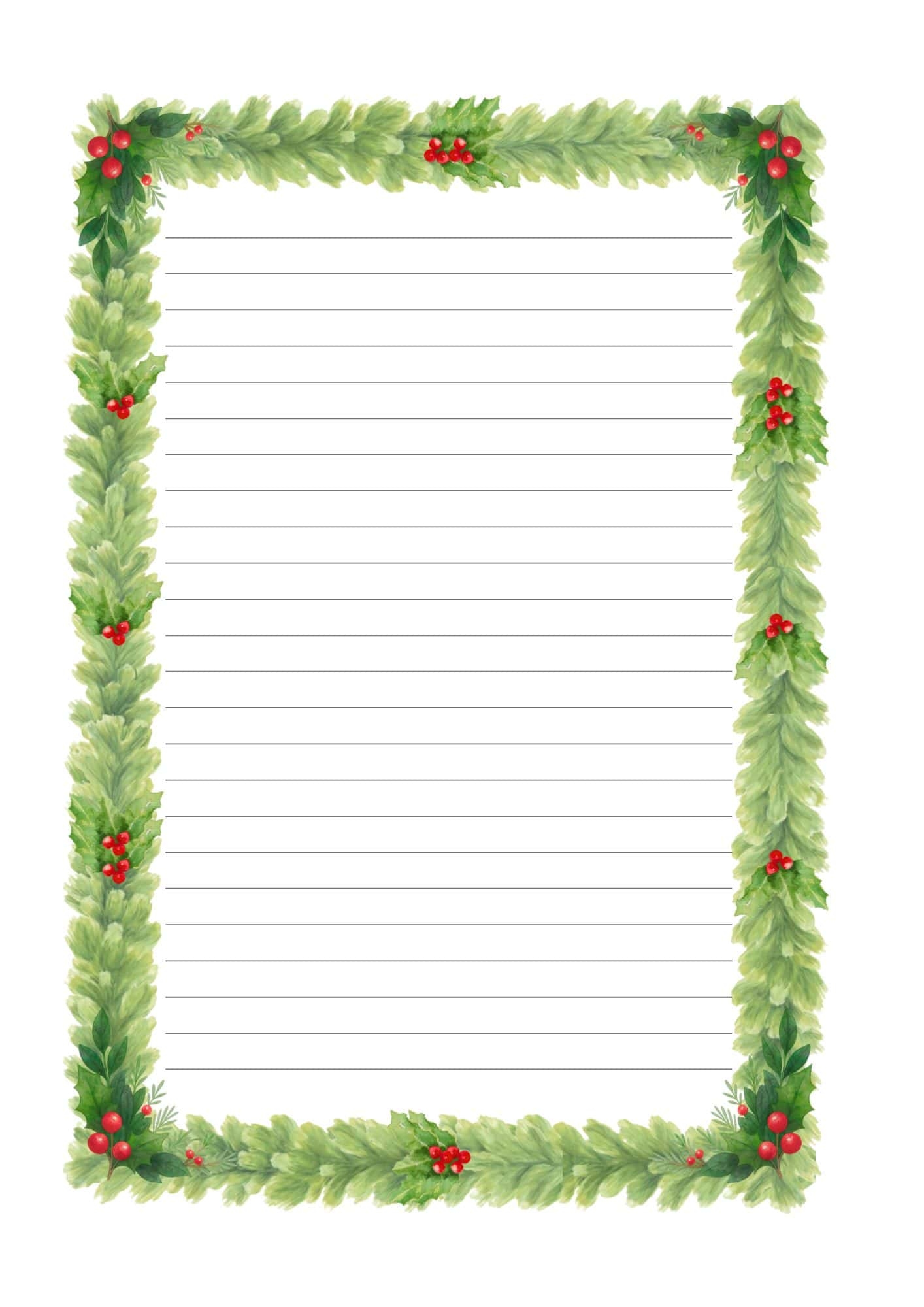 Christmas Border Paper Printable 25 Free amp Festive Templates 