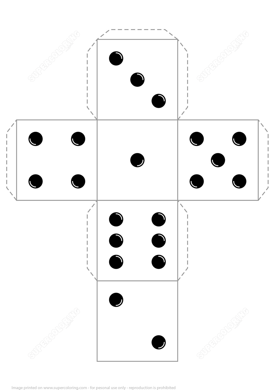 Classic Printable Paper Dice Template Free Printable Paper raft 