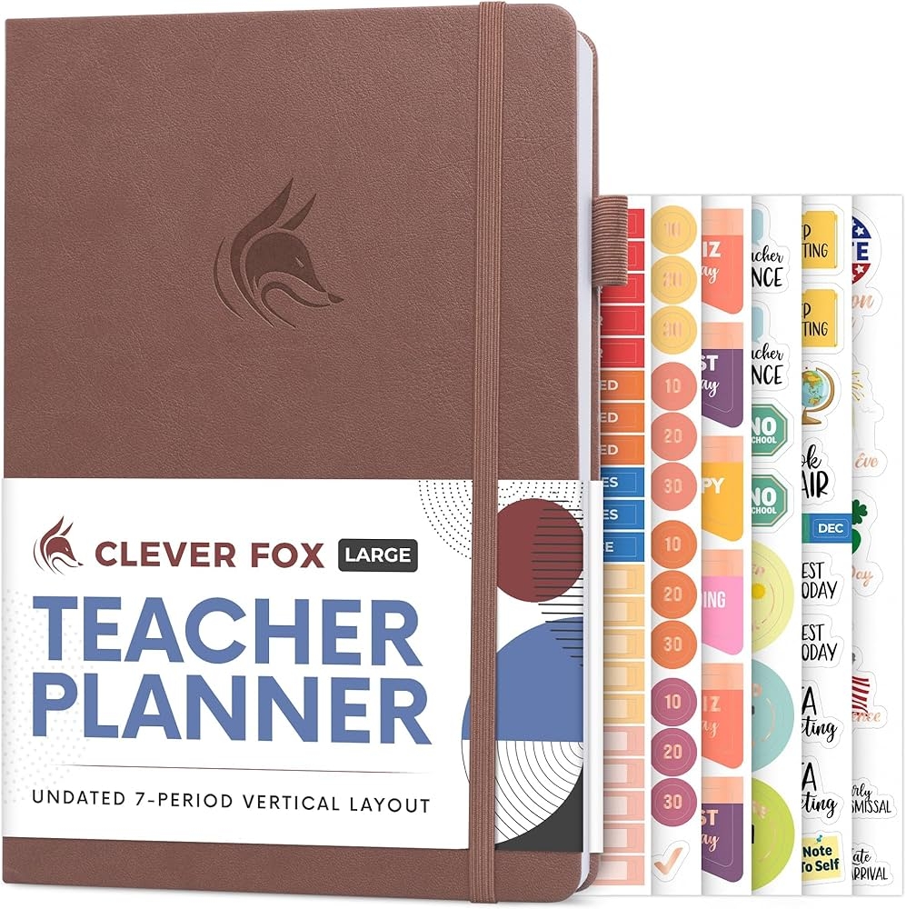 Clever Fox Teacher Planner School Year Planner With Calendar amp Lesson Plans Teacher Plan Book For Classroom And Home School Organization 