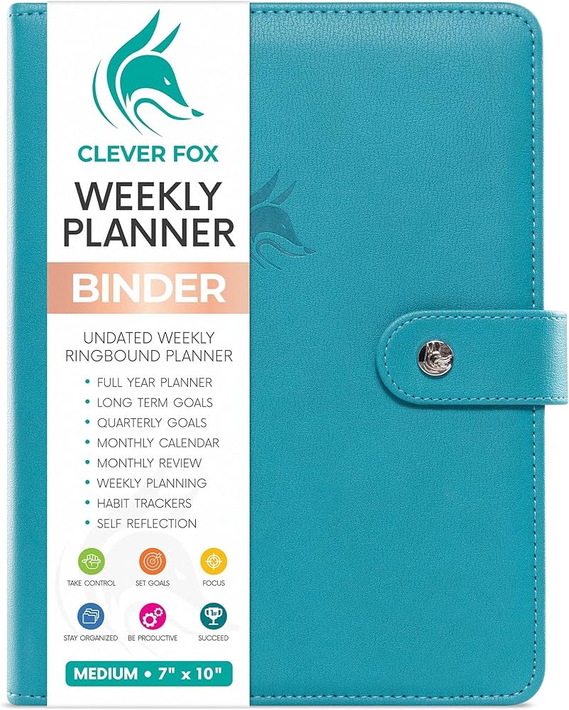 Clever Fox Weekly Planner Binder Goal Setting Planner For Time Management amp Weekly Tasks Work amp Life Organiser With ToDo List amp Habit Tracker 