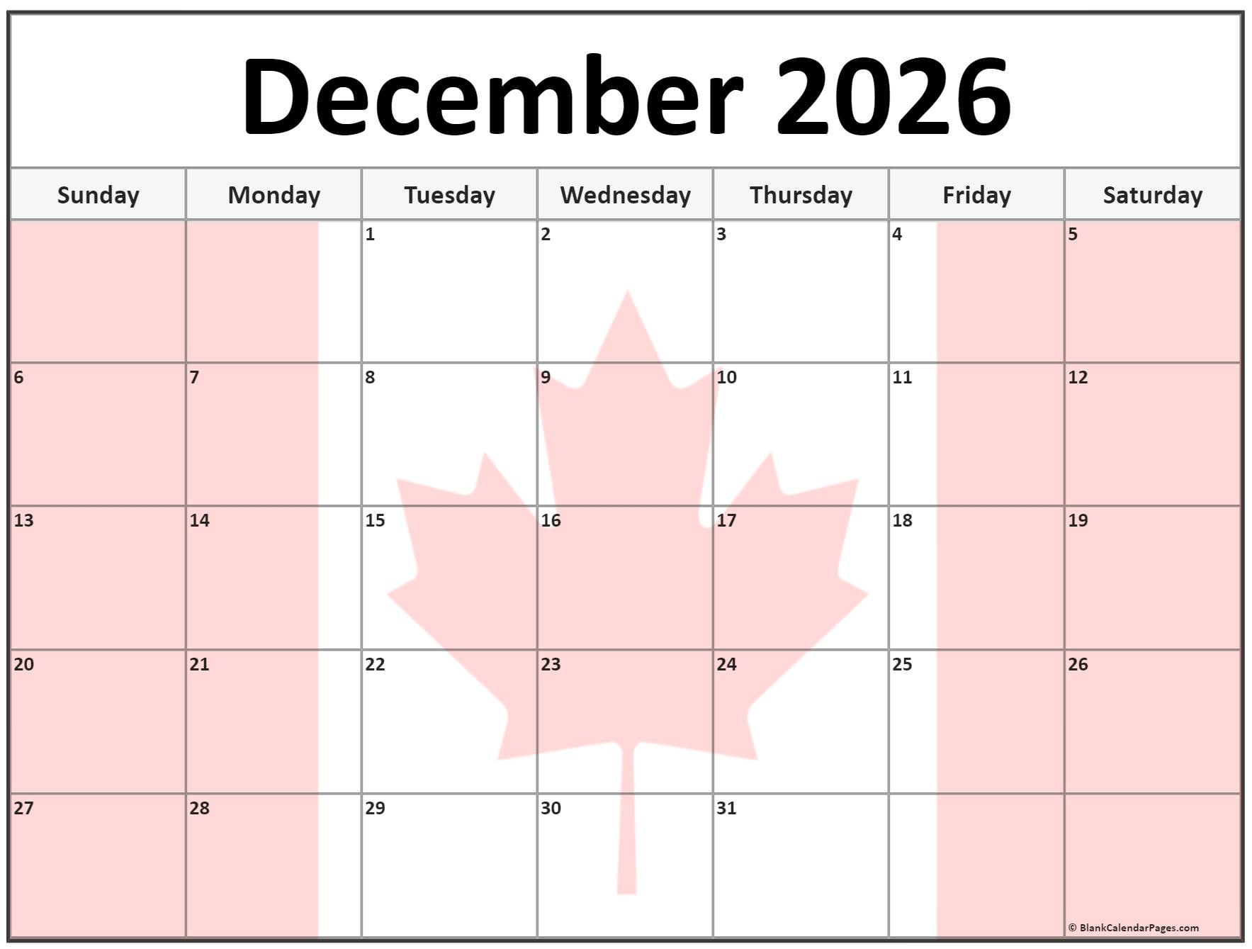 Collection Of December 2026 Photo Calendars With Image Filters 