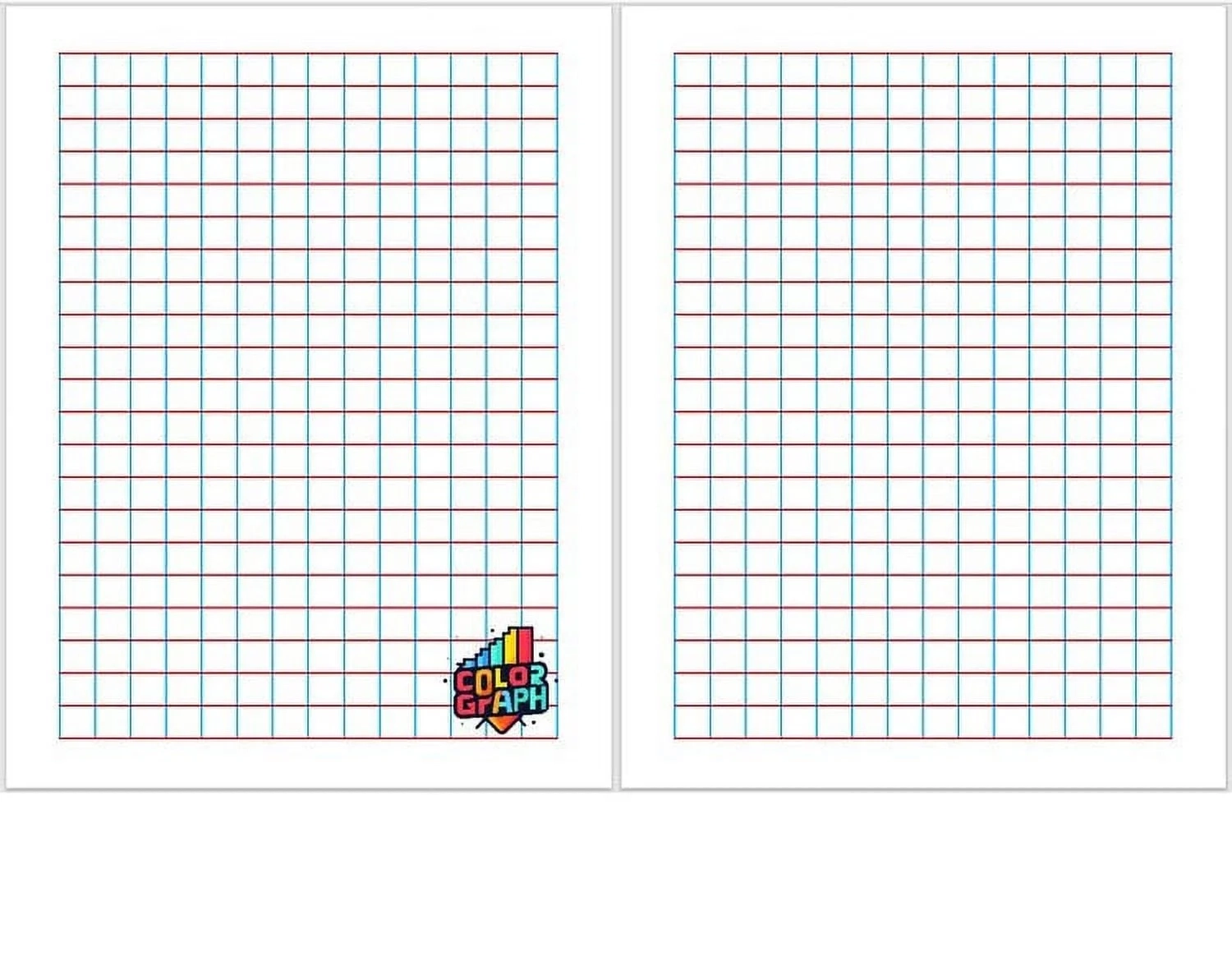 ColorGraph Differentiated Graph Paper 0 25 In Squares big Size 