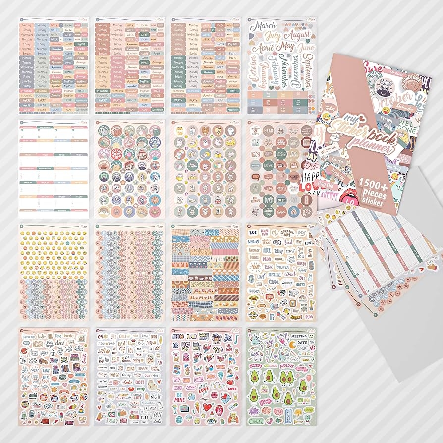 Colortouch Planner Stickers Set 3400 Pieces 40 Sheets Sticker Set For Monthly Planner Organiser Stickers For Calendar Planner Agenda Journal 