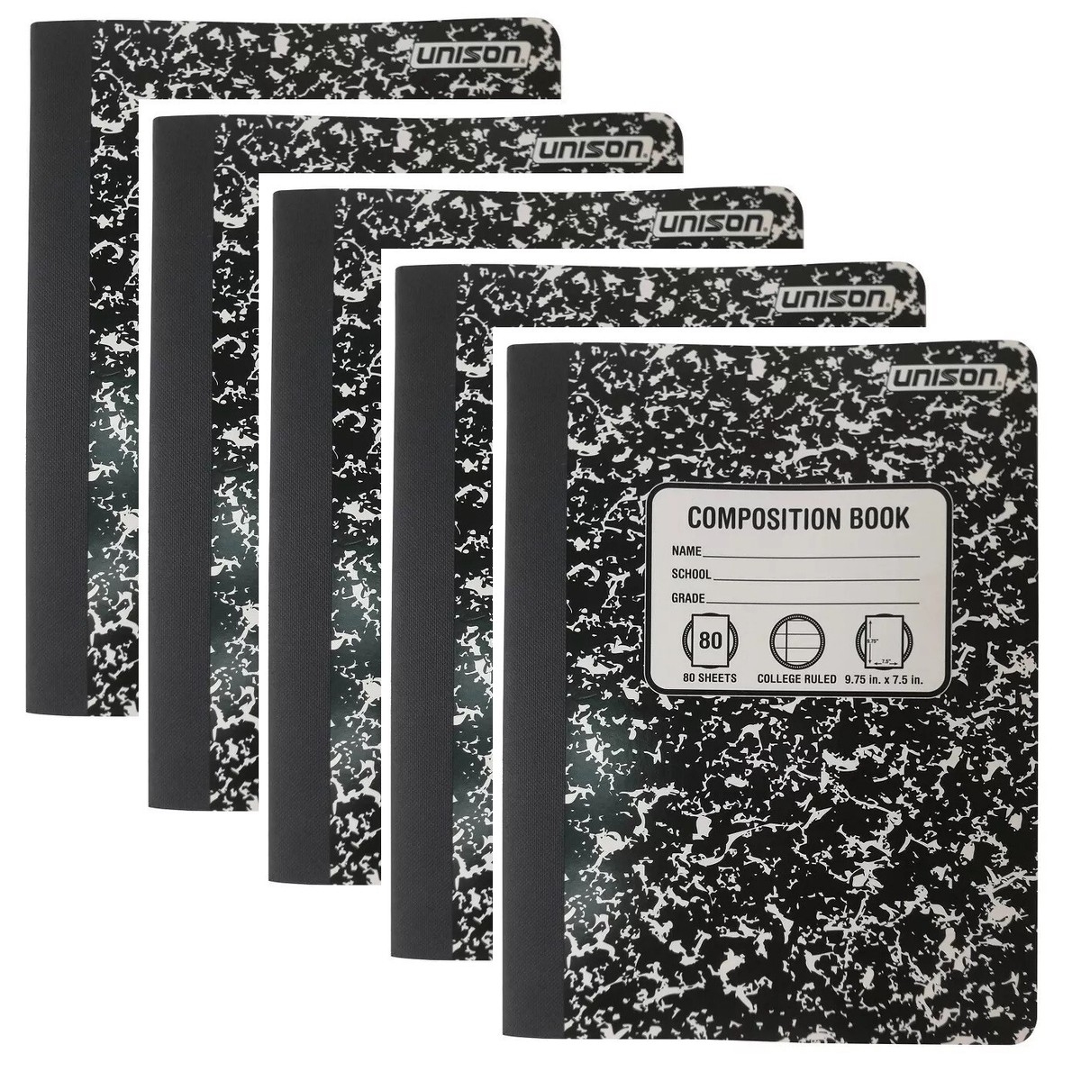 Composition Notebooks Marbled 5 COLLEGE Ruled 9 75 x7 5 EBay