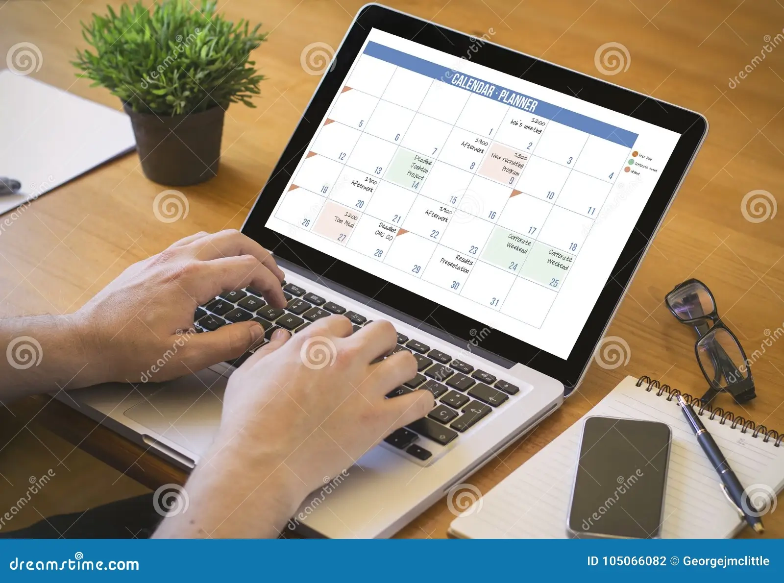 Computer Desktop Calendar Planner