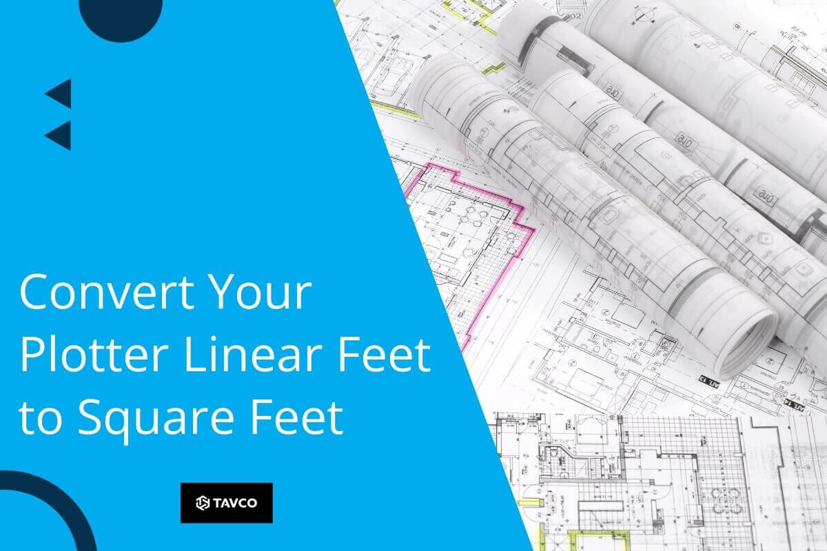 Convert Plotter Linear Feet To Square Feet Calculator