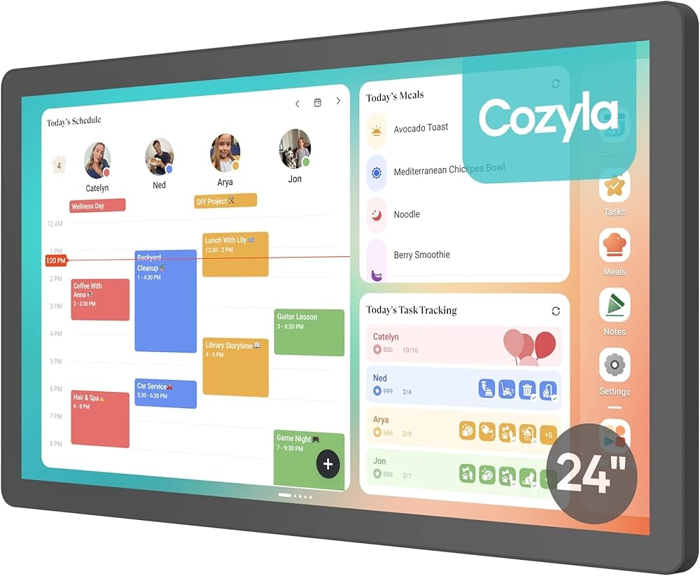 Cozyla Digital Calendar 2 24 Inch Wall Planner Touch Screen 