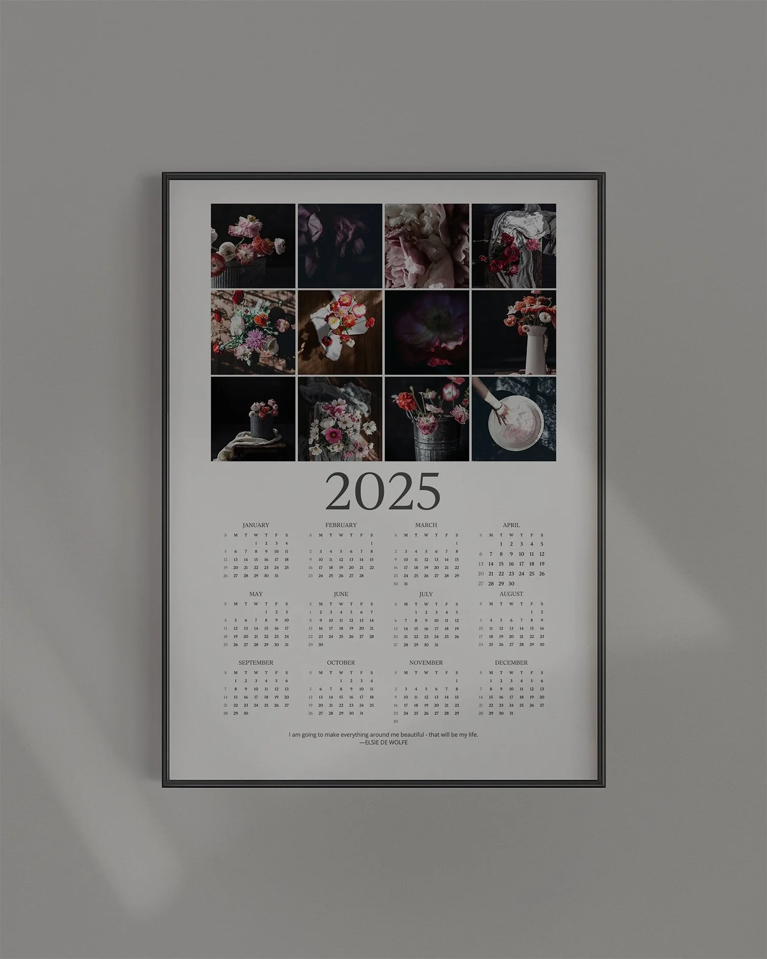 Create A 2025 Year on the Wall Calendar With Lightroom Classic And 