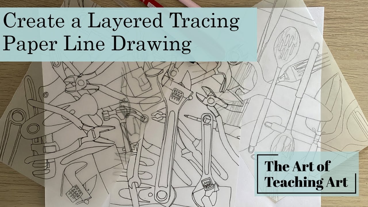 Create A Layered Tracing Paper Line Drawing Art Demonstration Drawing Techniques