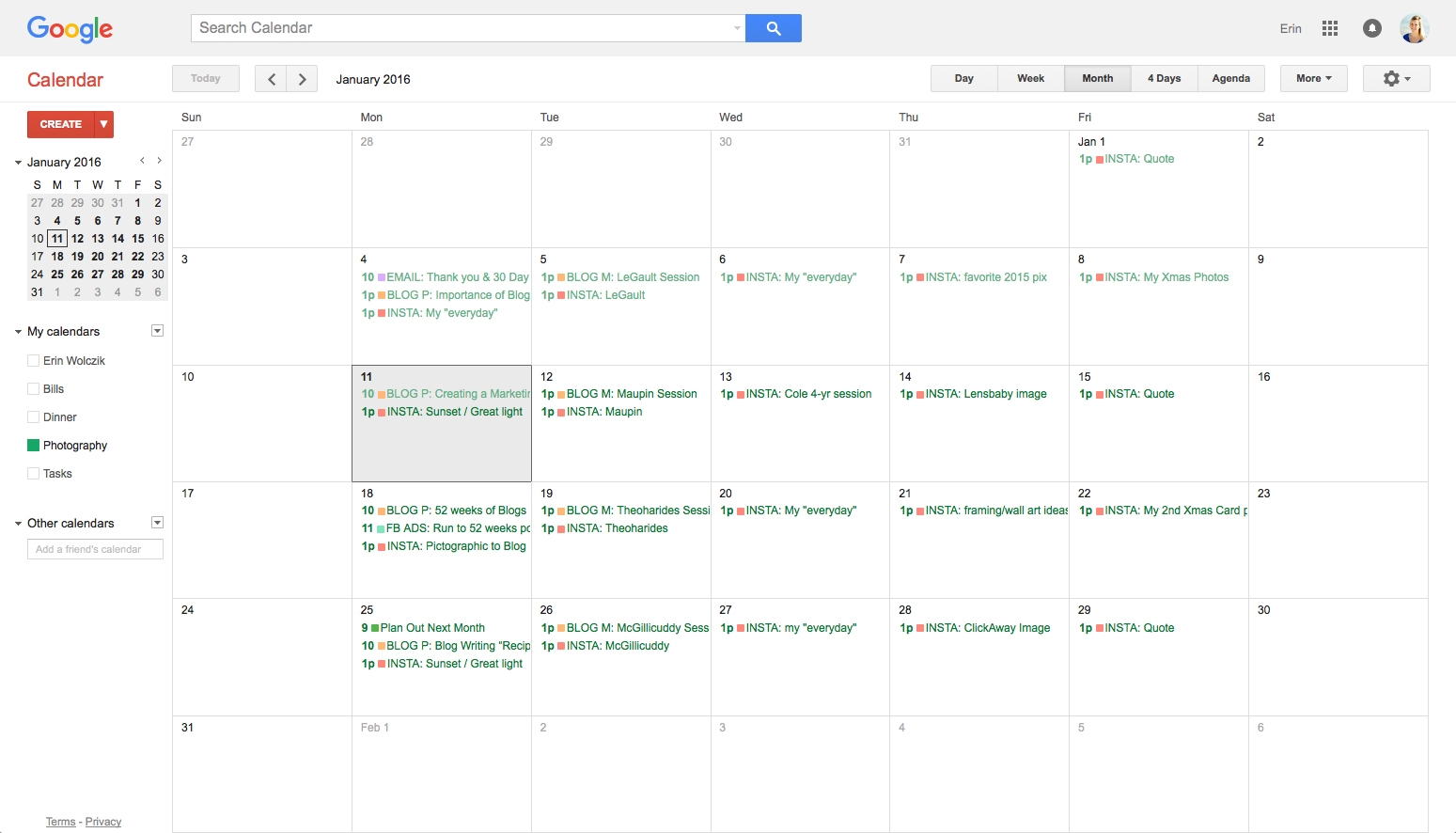Creating A Marketing Schedule For Your Photography Business Erin 