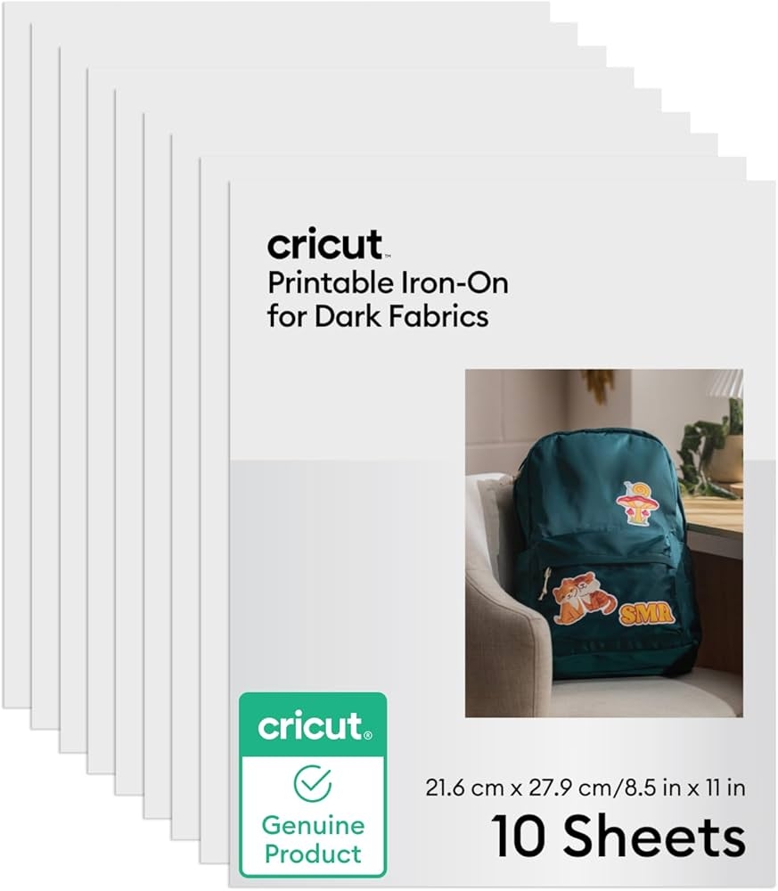 Cricut Printable Iron On Transfer Paper 10 Sheets A4 Size Inkjet Printers Water Resistant For T Shirts amp Dark Textiles Compatible With 