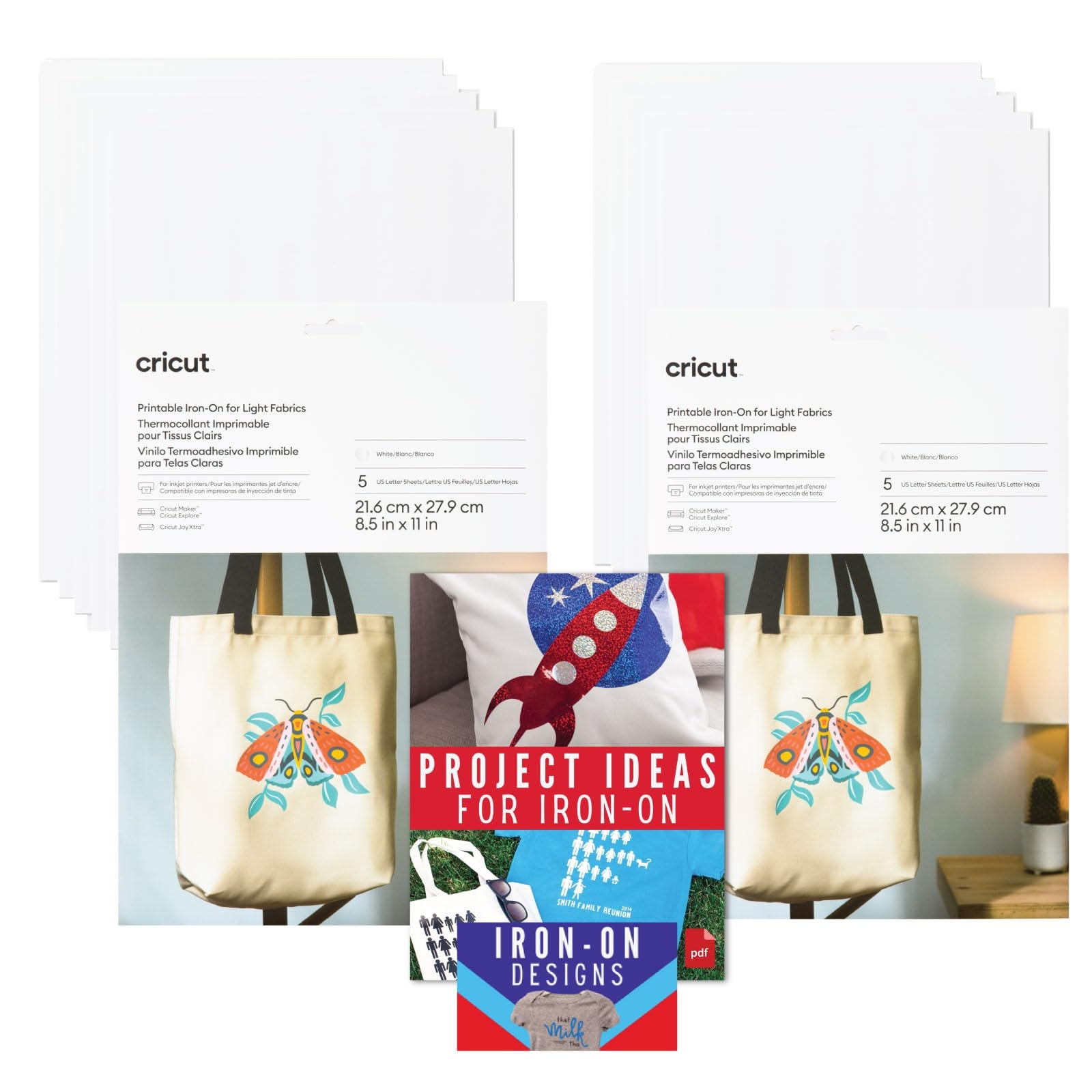 Cricut Printable Iron On Vinyl For Light Fabric Bundle Heat 